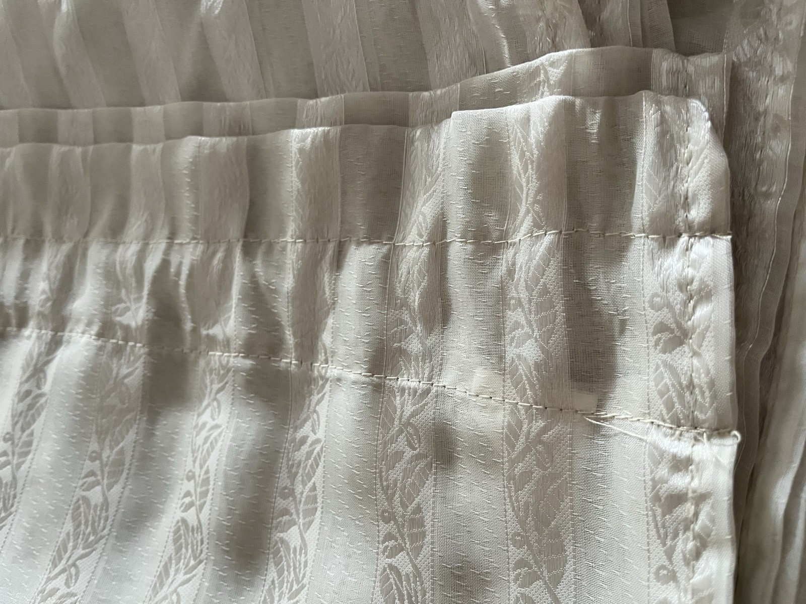 STYLE SELECTIONS Light Green Drape Curtain Panel 54W x 84L with beads