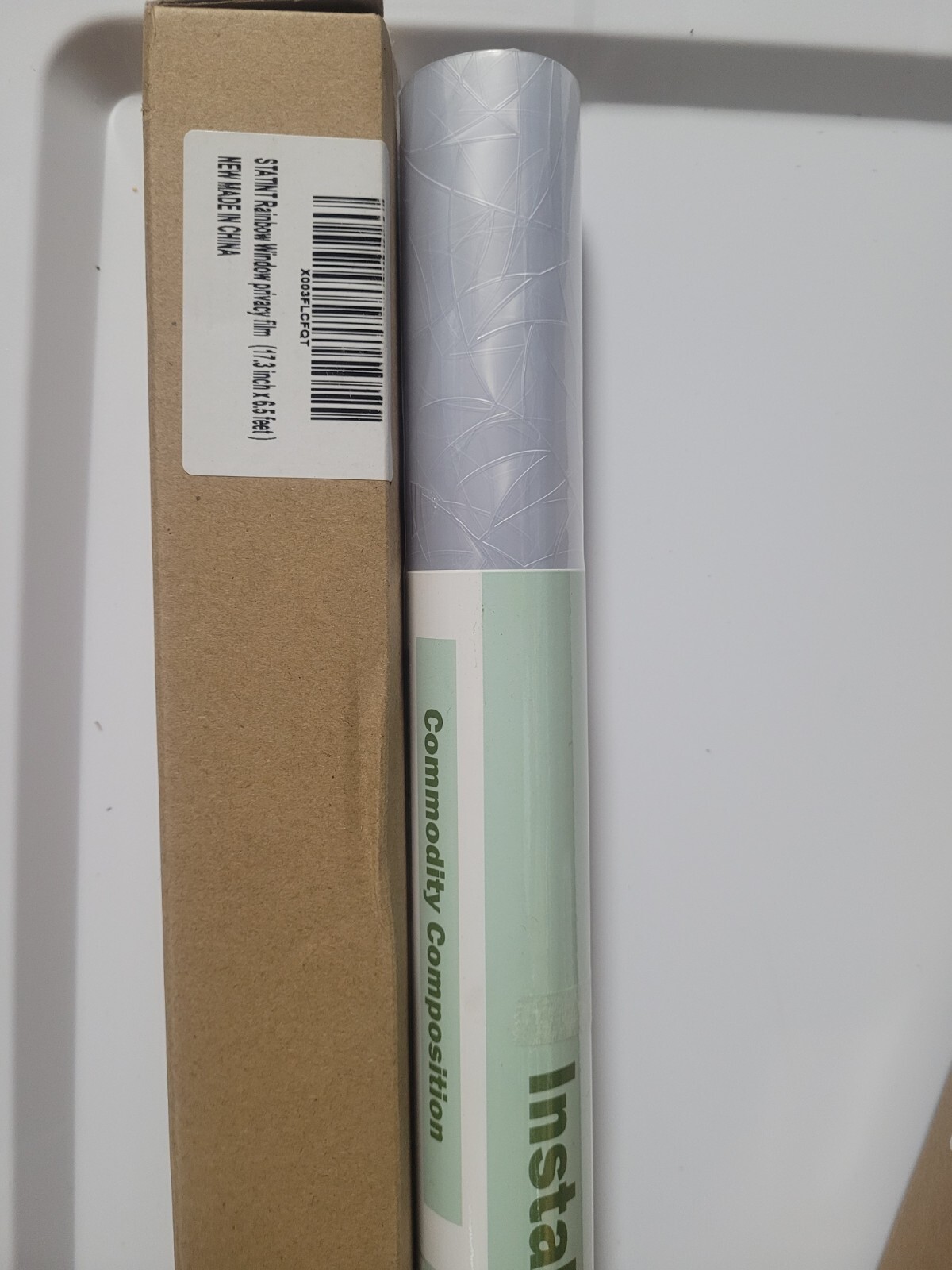(3) Rolls Frosted Glass Film Static Cling Privacy Office Bathroom Window Tint