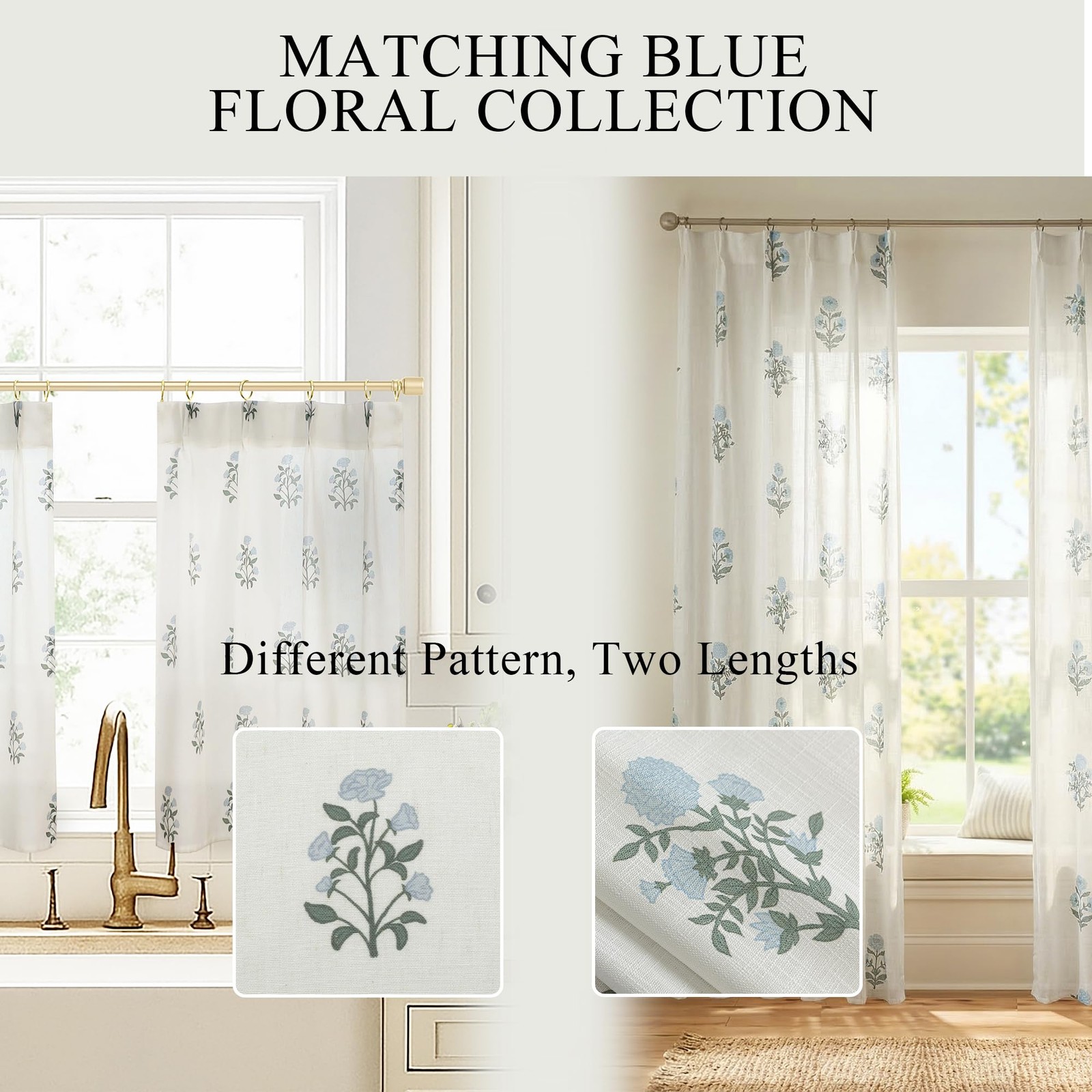 Cafe Curtains for Kitchen Pinch Pleated Small Window Curtains Over Sink