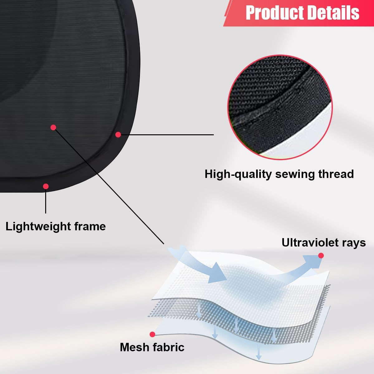 Miniature Static Cling Car Window Shades, UV Rays Block Car Side Window Sun Shad