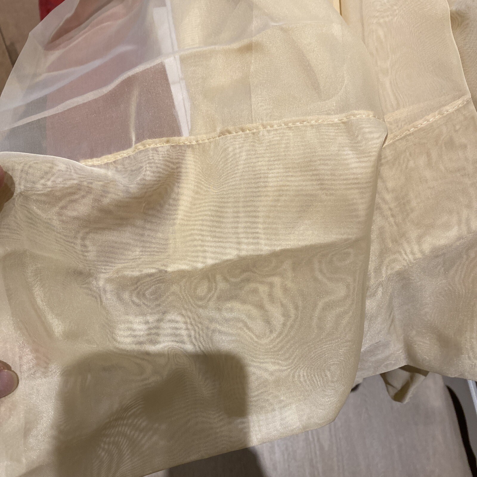 12 Gold Sheer Panels Drape Rod 94×60 Lisette JCP Home Collection Discontinued