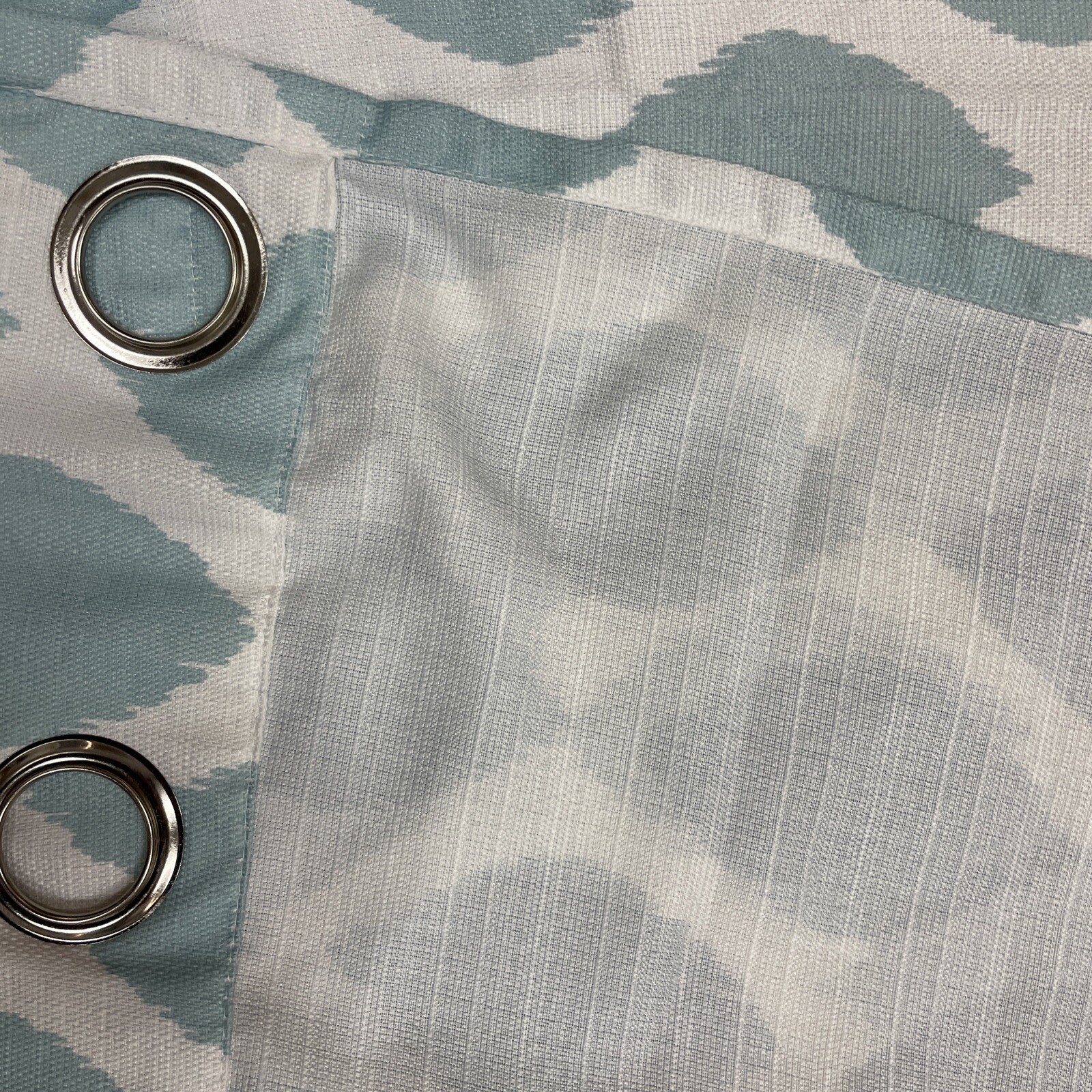 2 Better Homes and Gardens Seafoam green ivory grommet Curtain Panel 52”x82”
