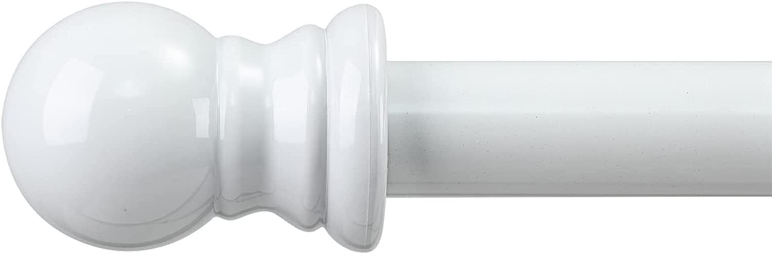 White Curtain Rods for Windows 66 to 120” – 1 Inch Heavy Duty Blackout Curtai…