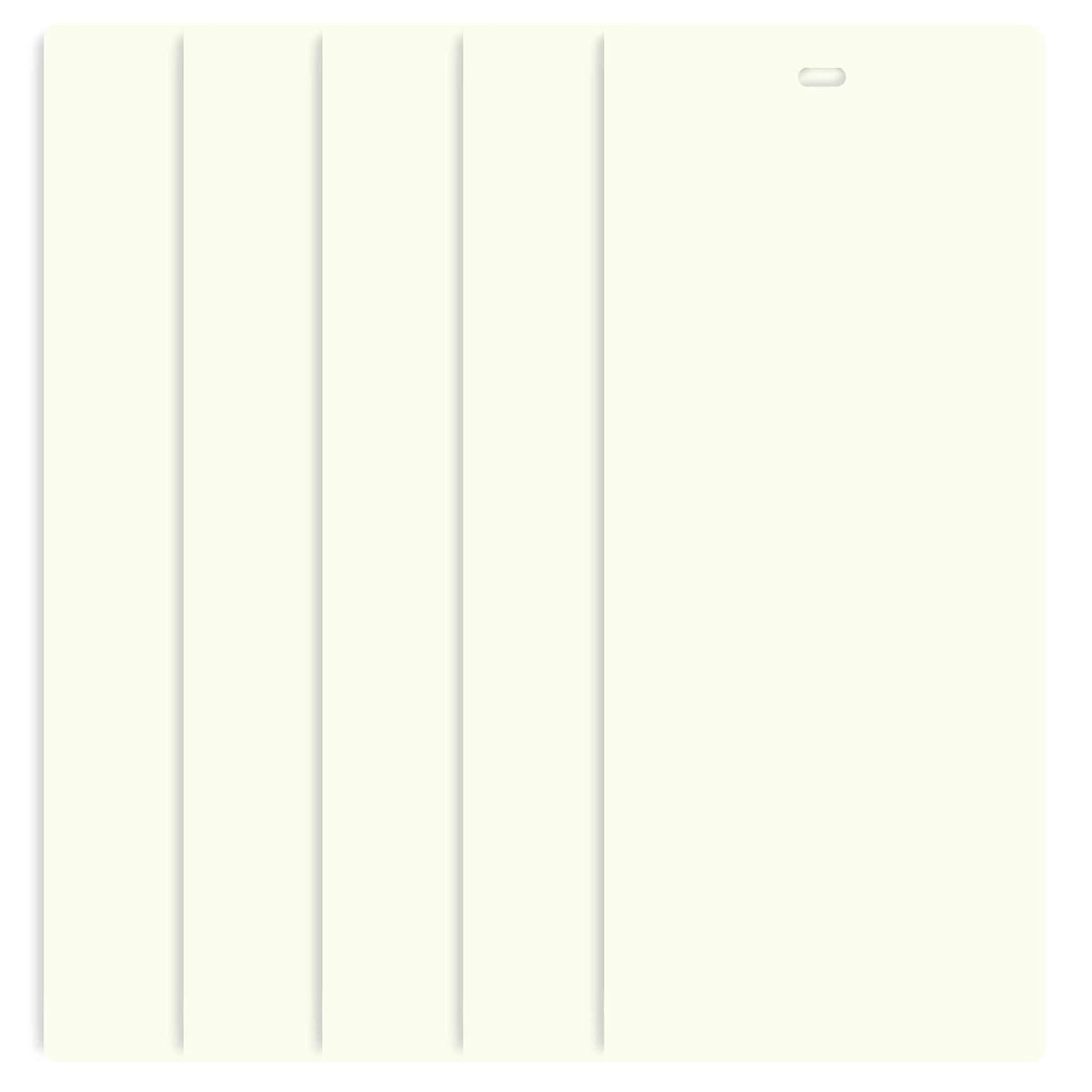 PVC Vertical Blind Replacement Slats Curved Smooth White 82.5 x 3.5 Inches