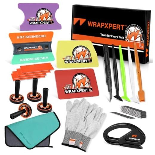 Car Wrap Tool Kit Vehicle Vinyl Wrap Kits Include Felt Squeegee 21-in-1 Set
