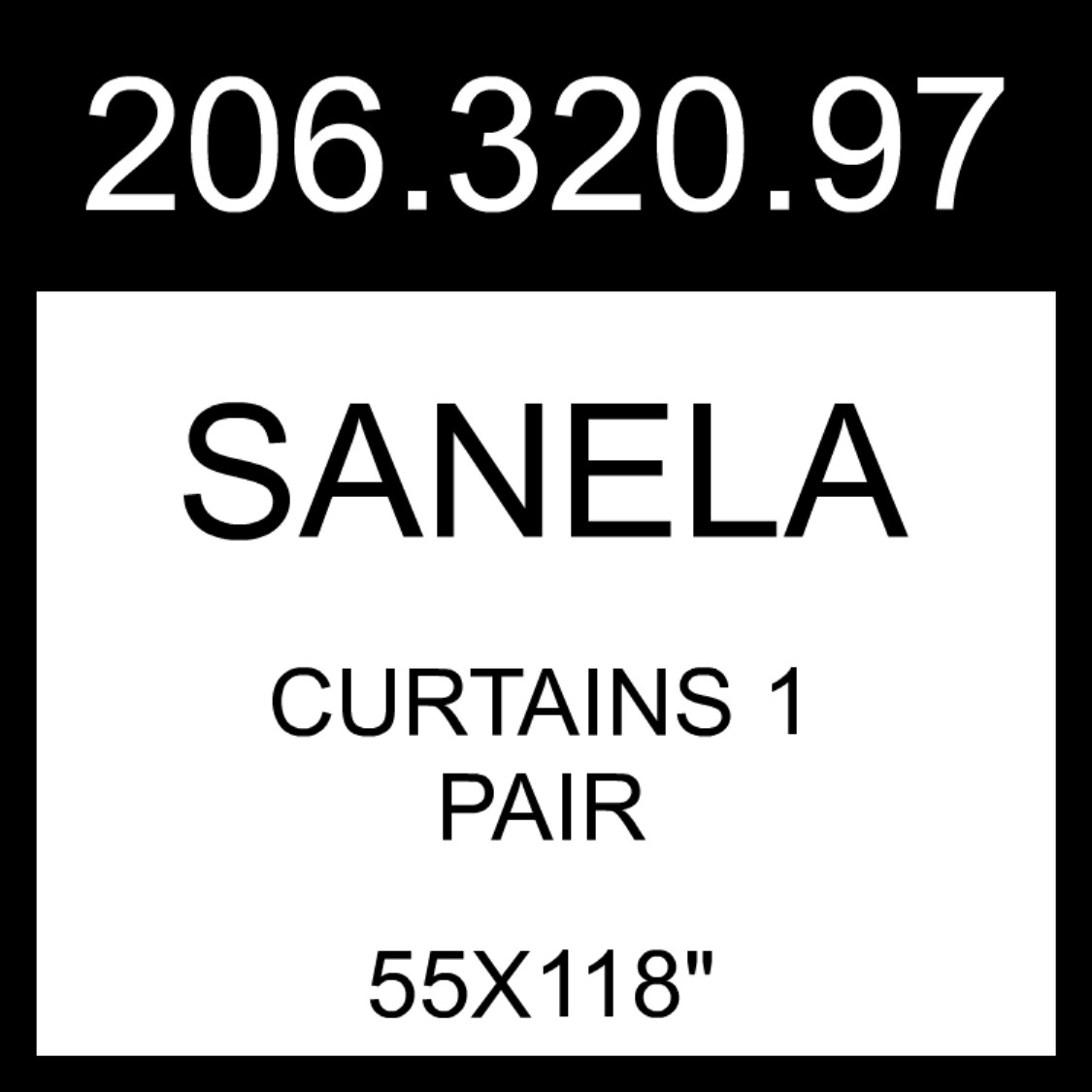IKEA SANELA Curtains 1 Pair Dark-brown/with Heading Tape 55×118″ 206.320.97