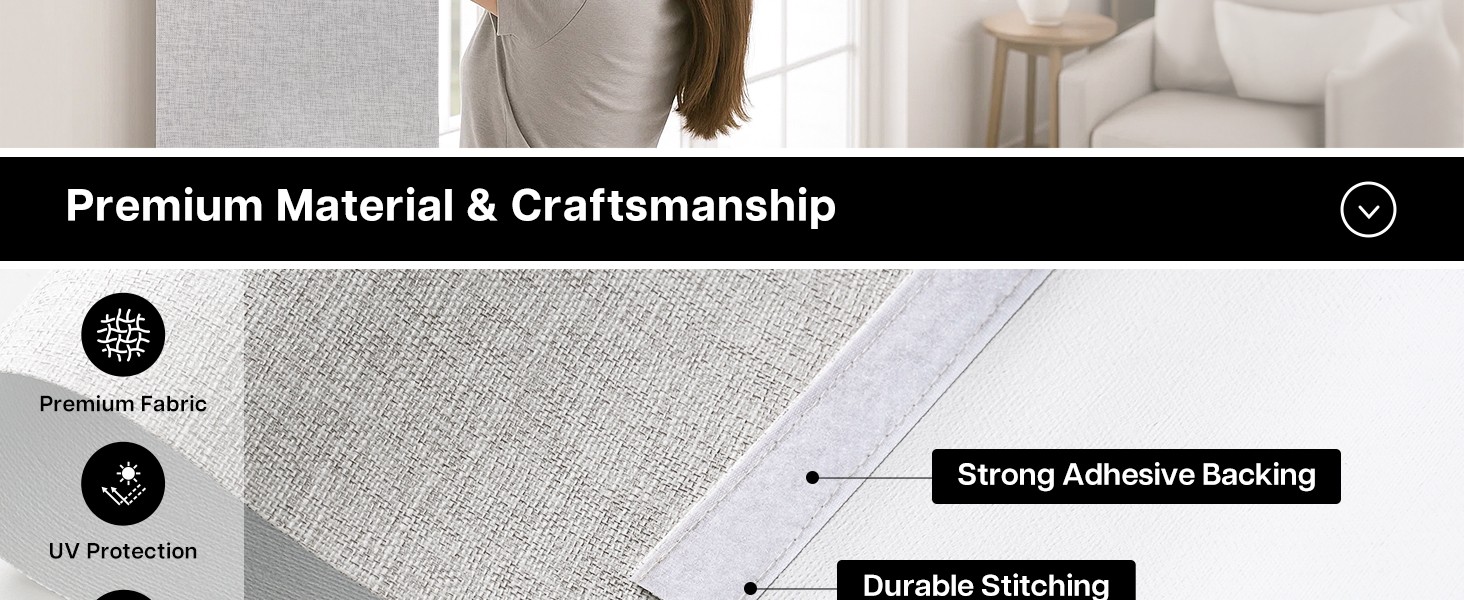 4-Panel Replacement Fabric for Sliding Panel Track Blinds – 23″ W x 96″ L –