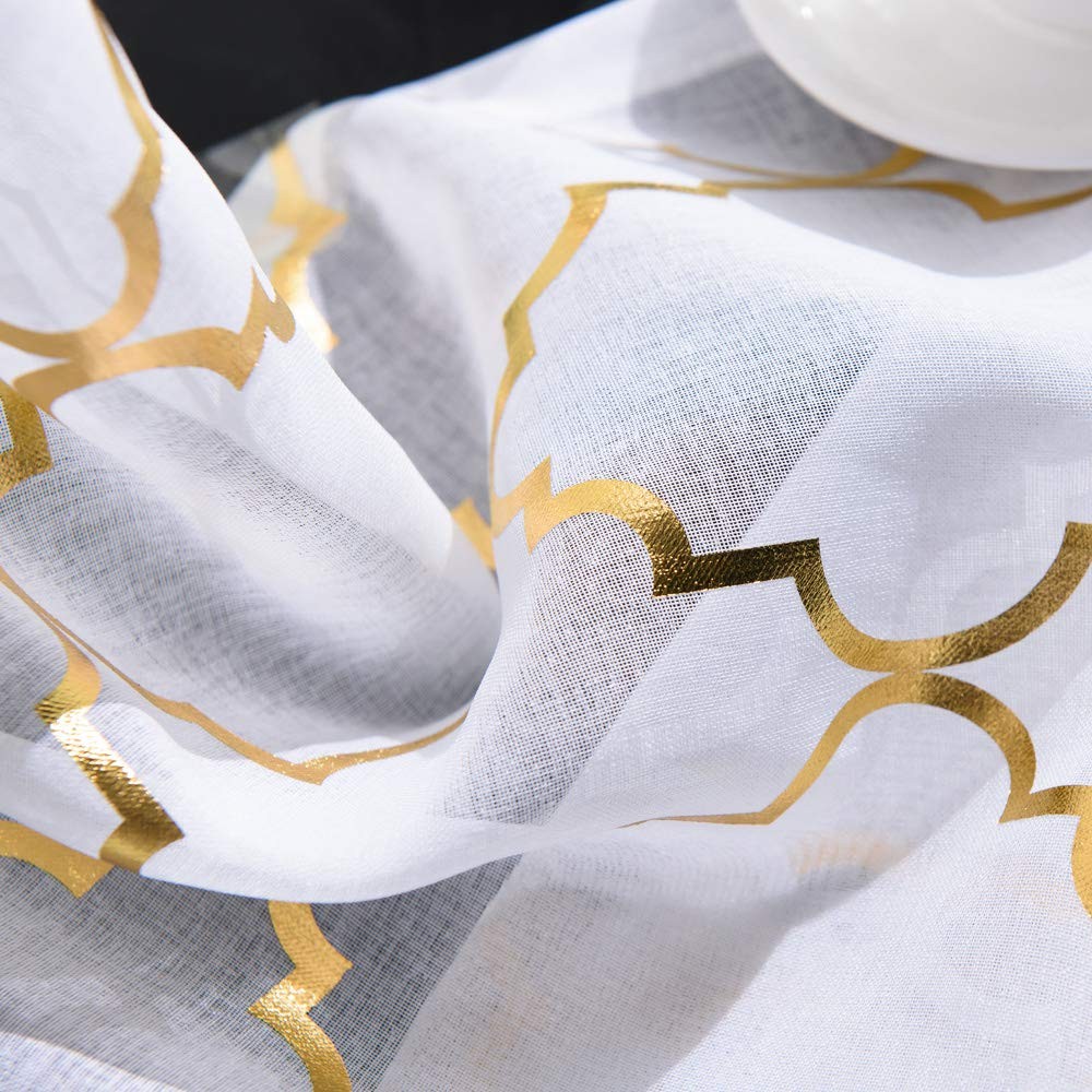 Sheer Curtains, 114.3cm Length, For Kitchen Windows, Cafe Curtains, Half…