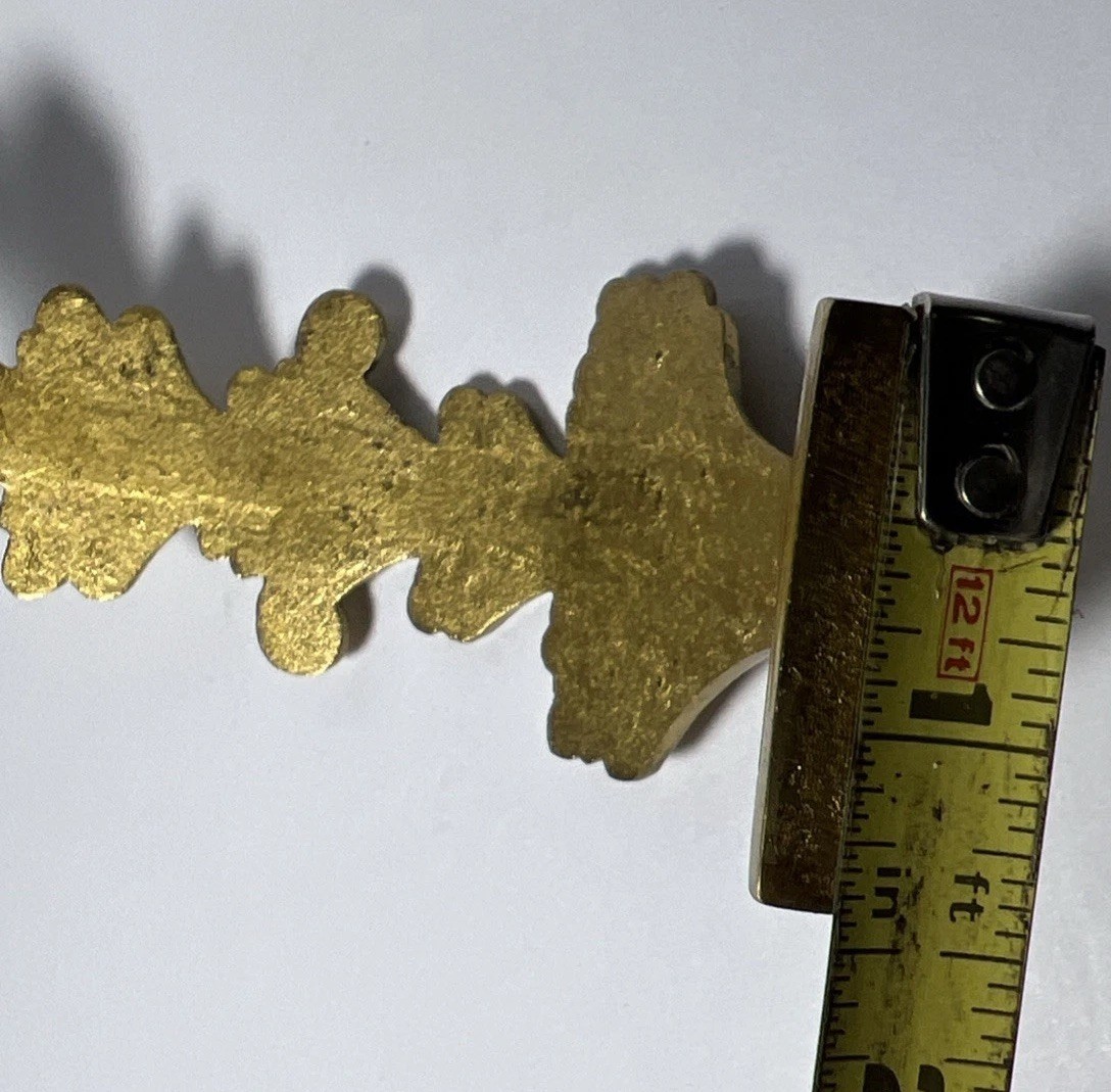 Brass Leaf Curtain Tiebacks 9” Length Single Item Only (Multiple Available) NOS