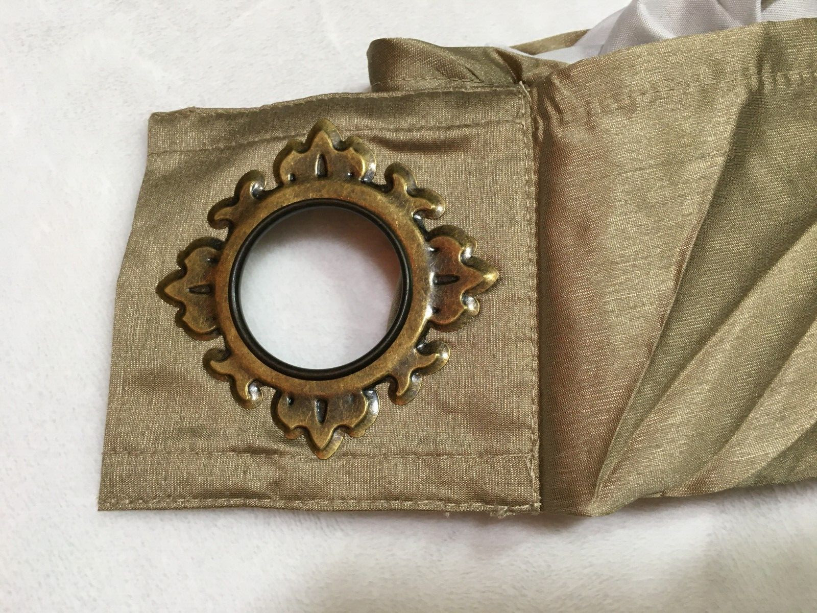 Royal Velvet Plaza Waterfall Grommet Valance 18×20″ Traditional Tan 4 Available