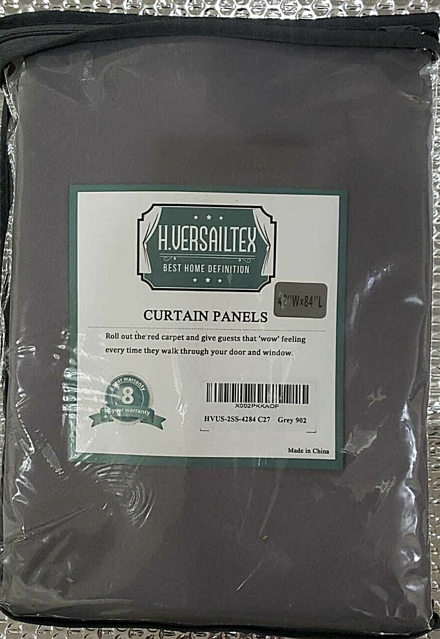 H.VERSAILTEX CURTIAN PANELS 42” X 84”HVUS-2SS-4284 C27 GREY 902