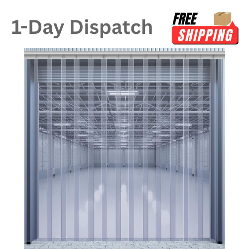 .Juexica 48×84″ PVC Strip Door Curtain Kit 0.08″ Clear Freezer.3