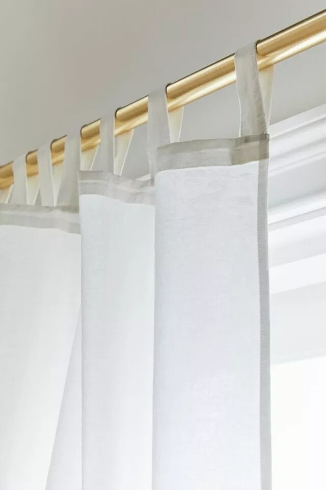Amelia White Cotton Curtain Panel Extra Wide Elegant Window Valance Indian Style