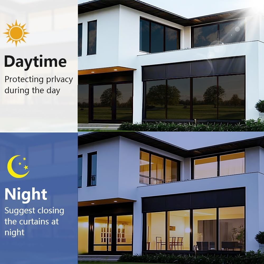 One Way Mirror Window Film Privacy Heat UV Reflective Control Tint for Office