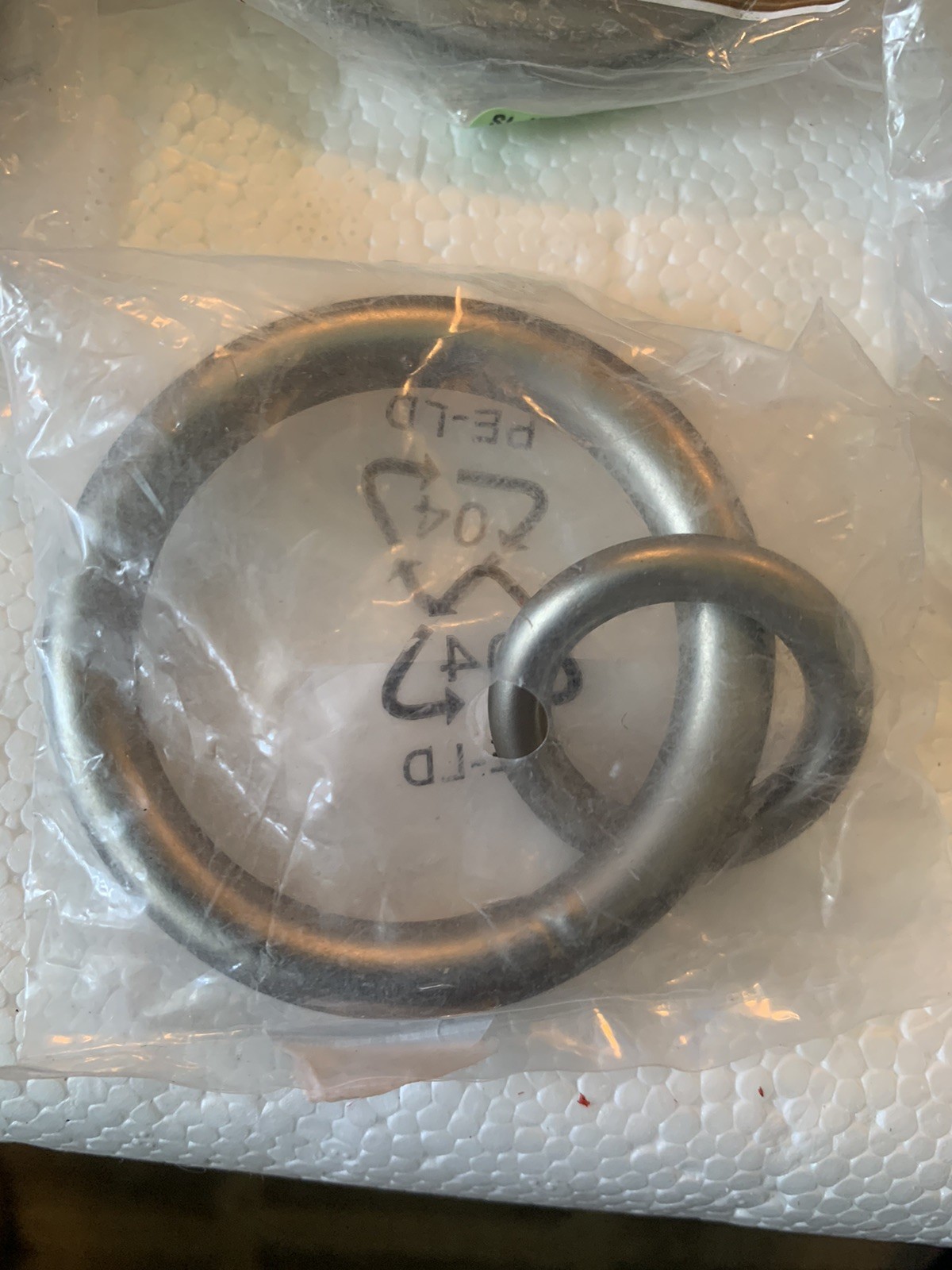 20 Pottery Barn Double Round Ring LARGE Curtain Rings Drapes PEWTER 2.5” Across