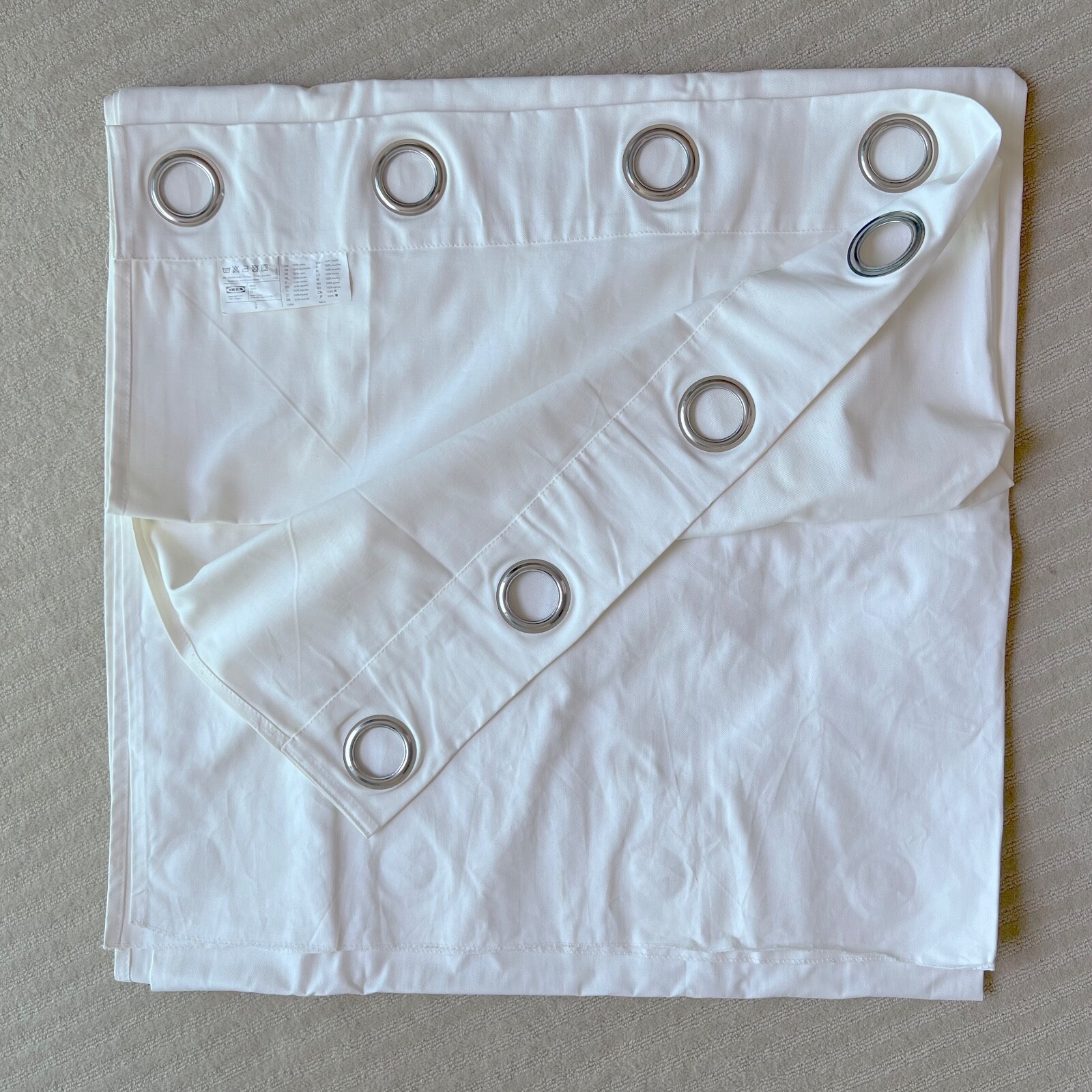 IKEA Merete Curtains Drapes, 2 panels, 123″ x 58″ White, room darkening