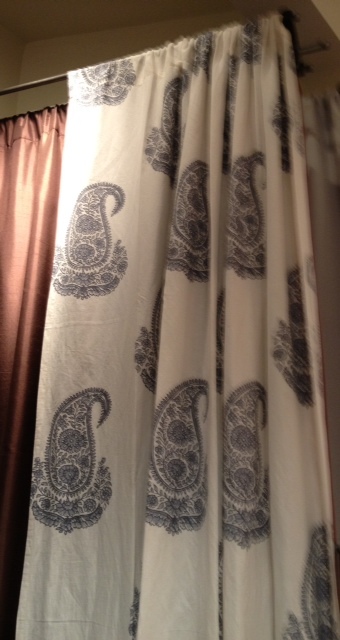 Pottery Barn Rayna Bhotah Drapes Set 2 Blue 50x 84 Paisley Curtains Pair Rare🦩