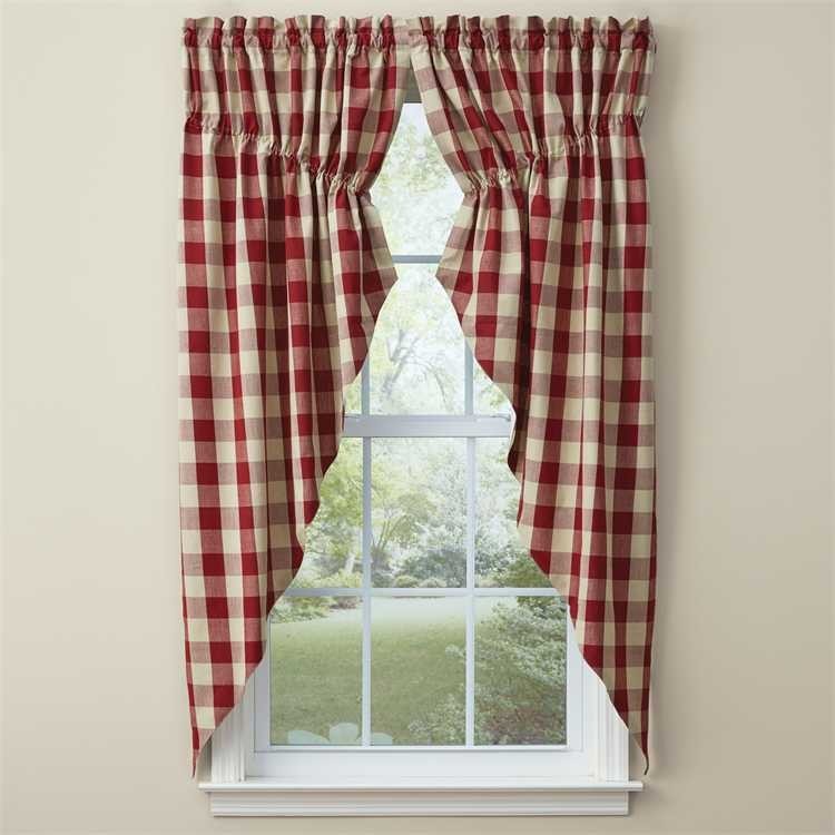 Park Designs- Wicklow Lined Gathered Swag – Garnet #113-462G