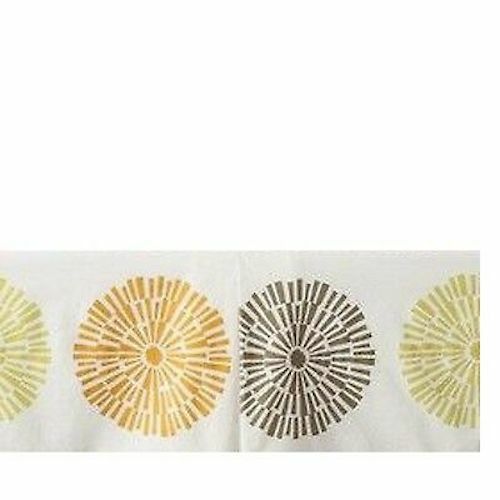 Retro Mod Atomic Window Valance 54×15″ Orange Lime Brown White 100% Cotton NIP