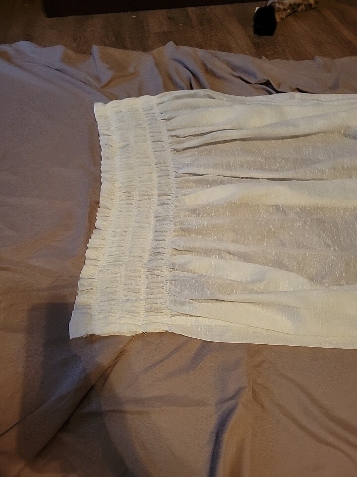 Vintage Croscill Door Window Panel Short 40″ X 24″ Cream Off White Pleated