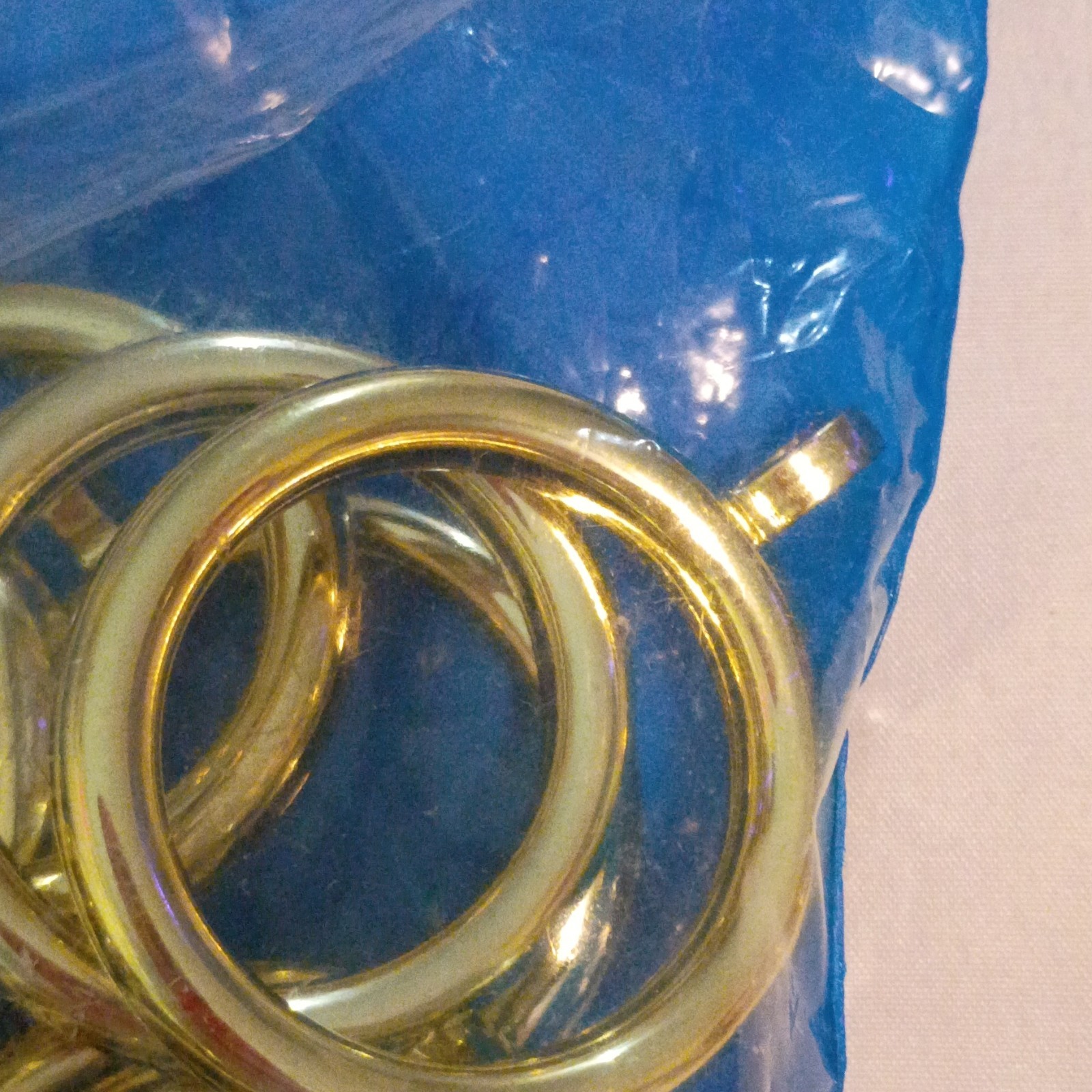 Newell 1-1/4 in Gold Metal Screw-On Curtain Rings, 14-Pack, MPN 14880