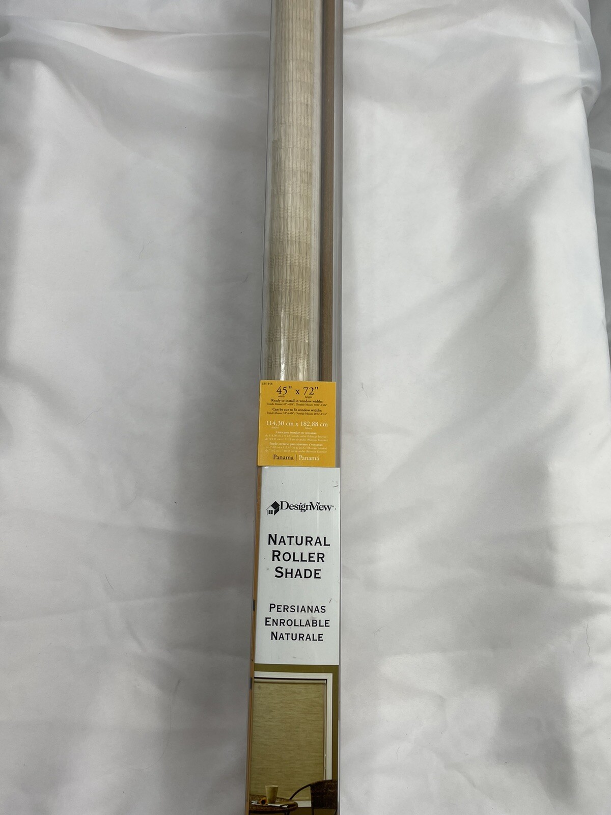 DesignView natural roller shade bamboo 45” X 72” Cut To Fit Window Beach Decor
