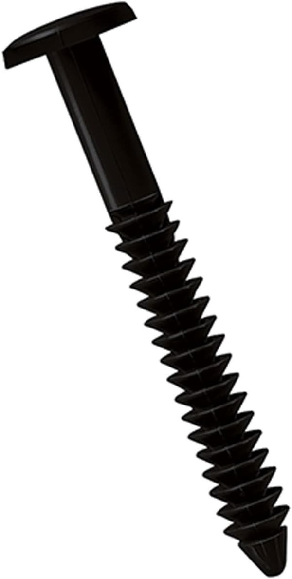 3-Inch Black Lifetime Vinyl Shutter-Lok Screws – 12 Pack for Secure Installation