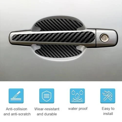 8Pcs Car Door Handle Protector Universal Automotive Protection Film for Most Car