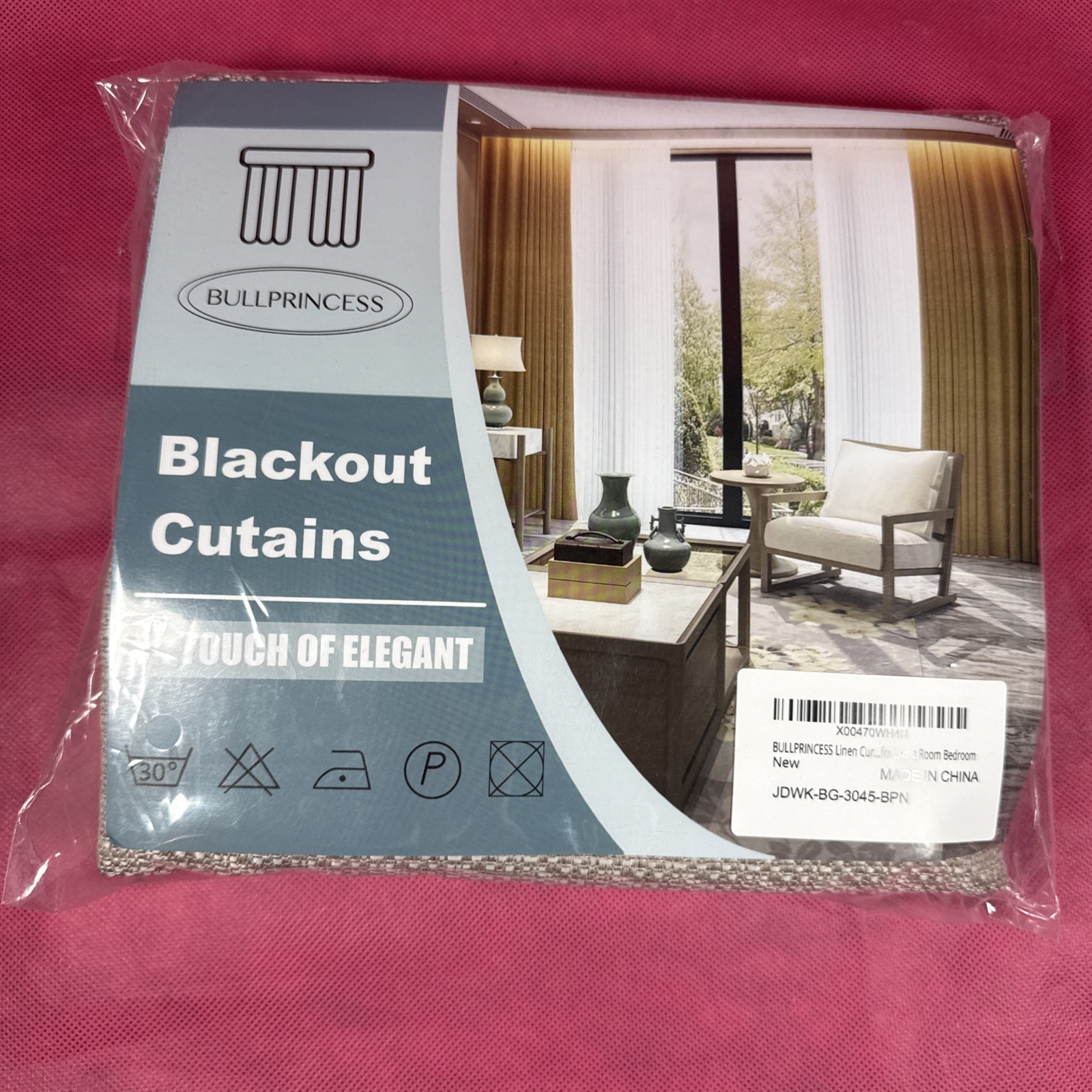 Bullprincess Blackout Curtains A Touch Of Elegant Brown/white New U4