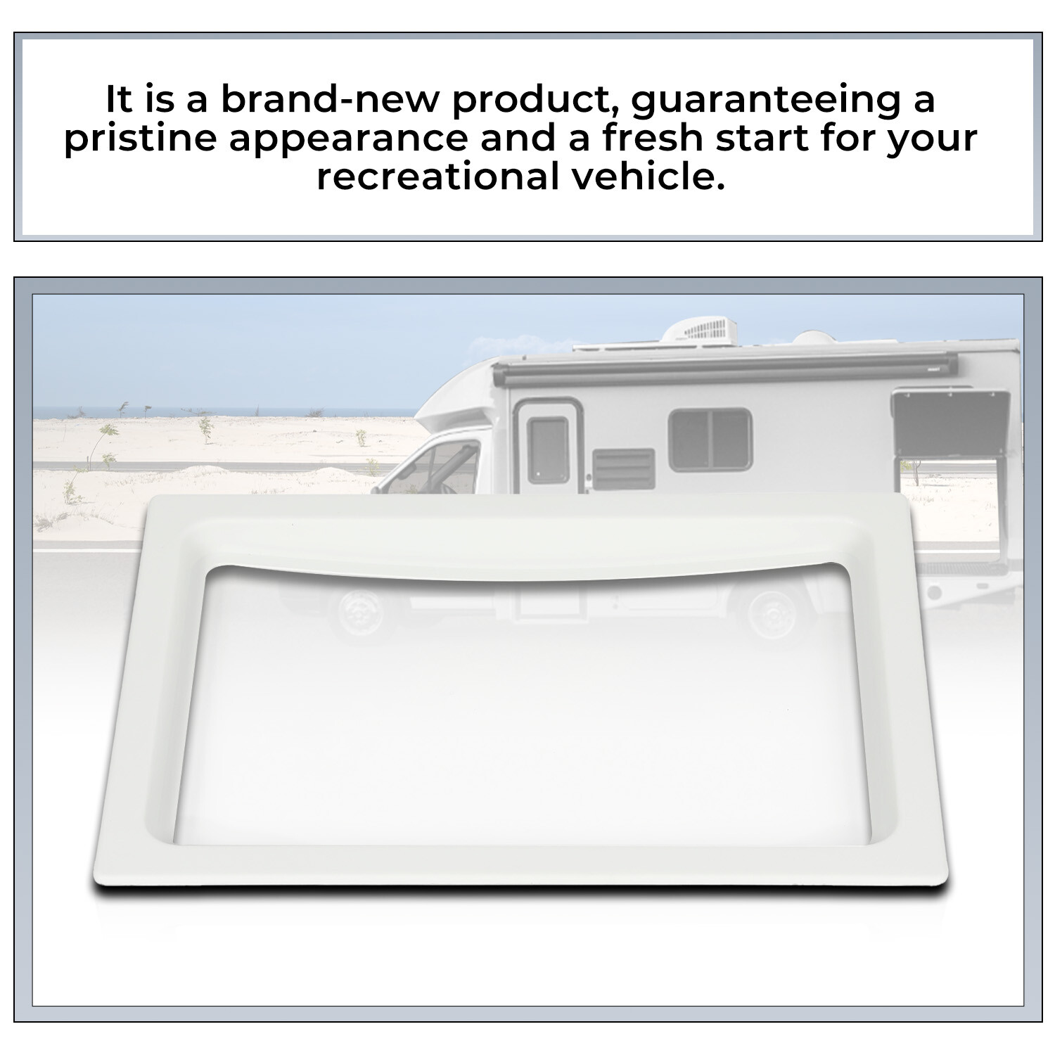 White Skylight Inner Dome 24×16 Inch For RV/Camper/Food Truck