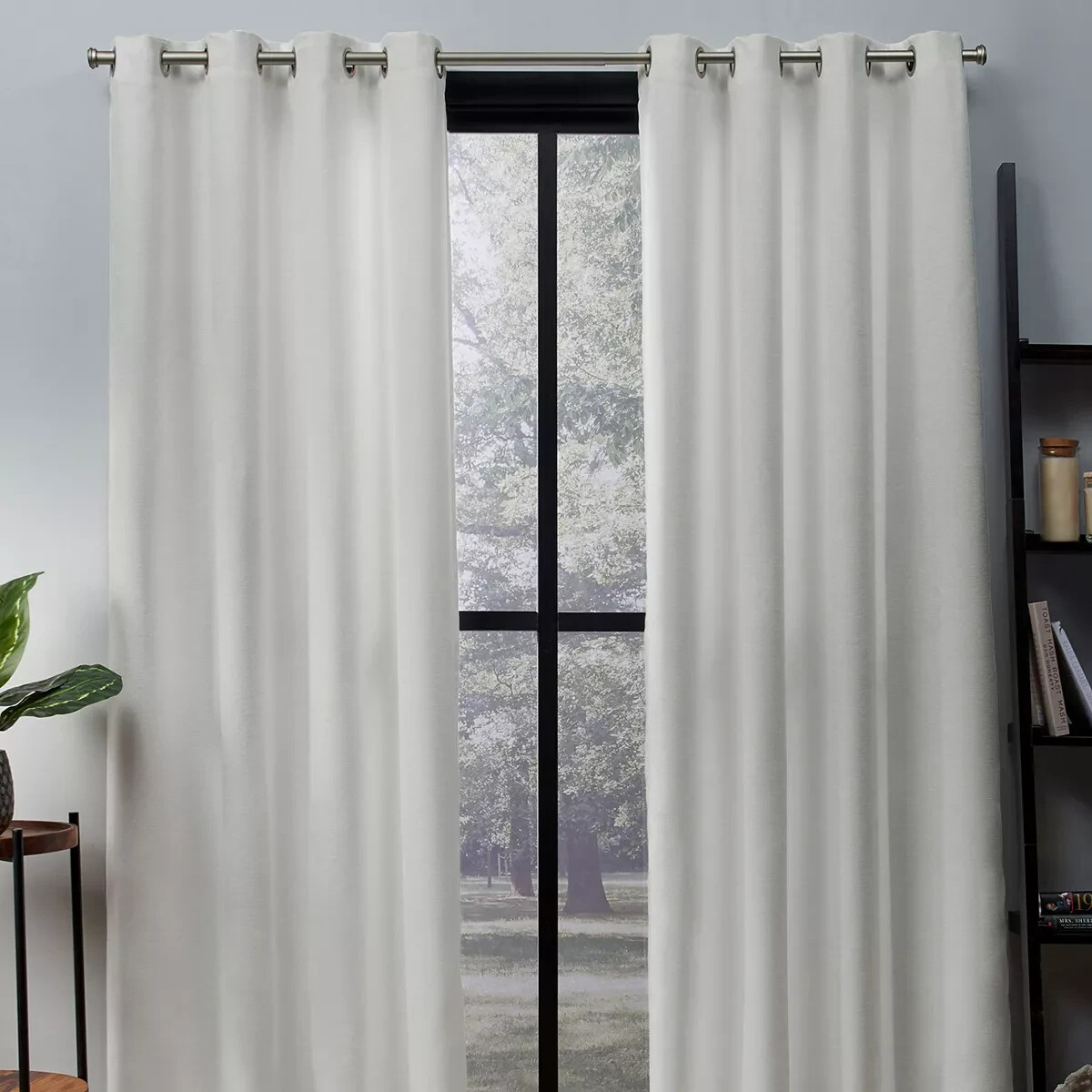 Exclusive Home 2-pack Oxford Textured Sateen Woven Blackout 52X 84 NEW