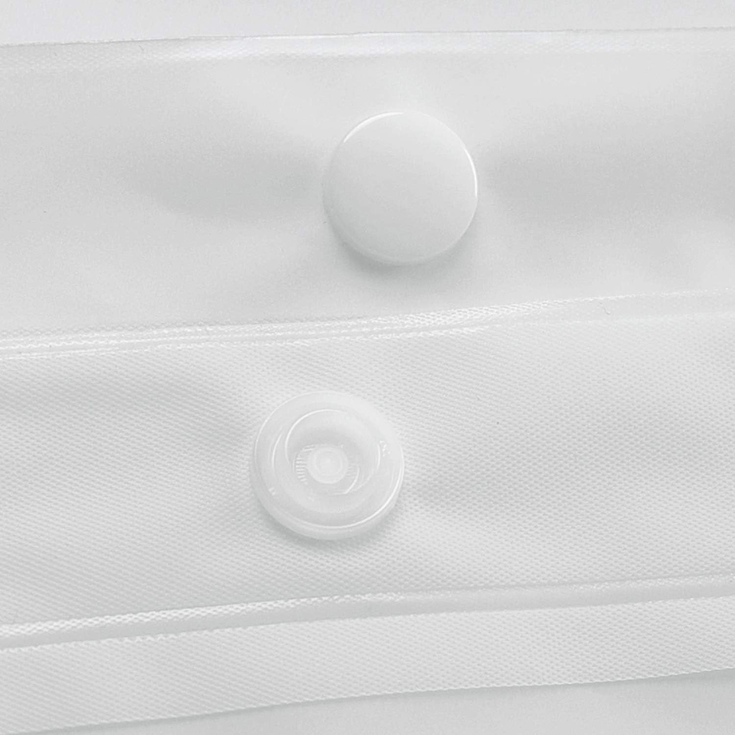 River Dream Plastic(PEVA) Snap in Shower 71″W x 74″L (Pack of 1), White
