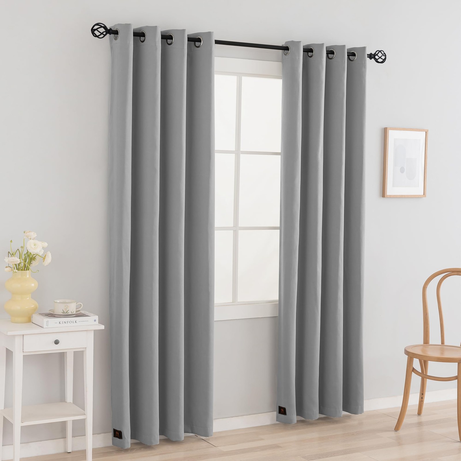 2 Panels Flame Retardant Curtains Meet NFPA701 Test – Flame Resistant Blackou…