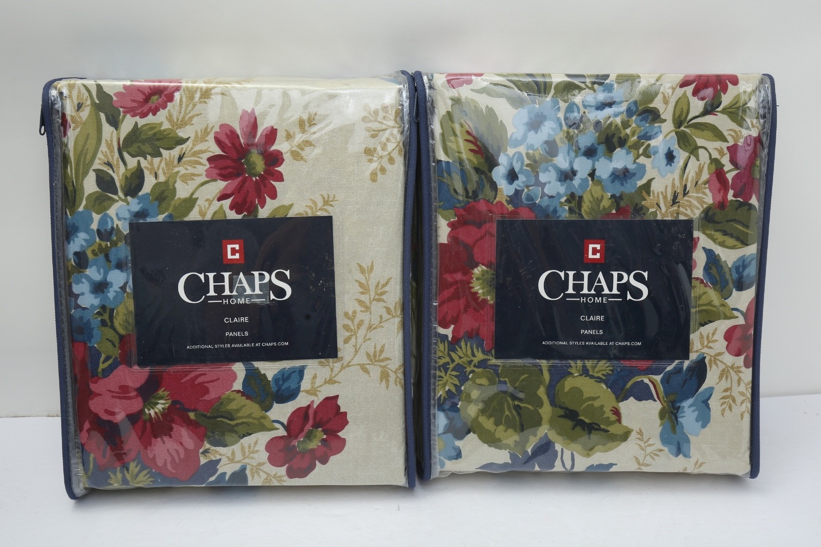 Ralph Lauren CHAPS Floral Curtains Claire French Country 2 Packages Cottage Core