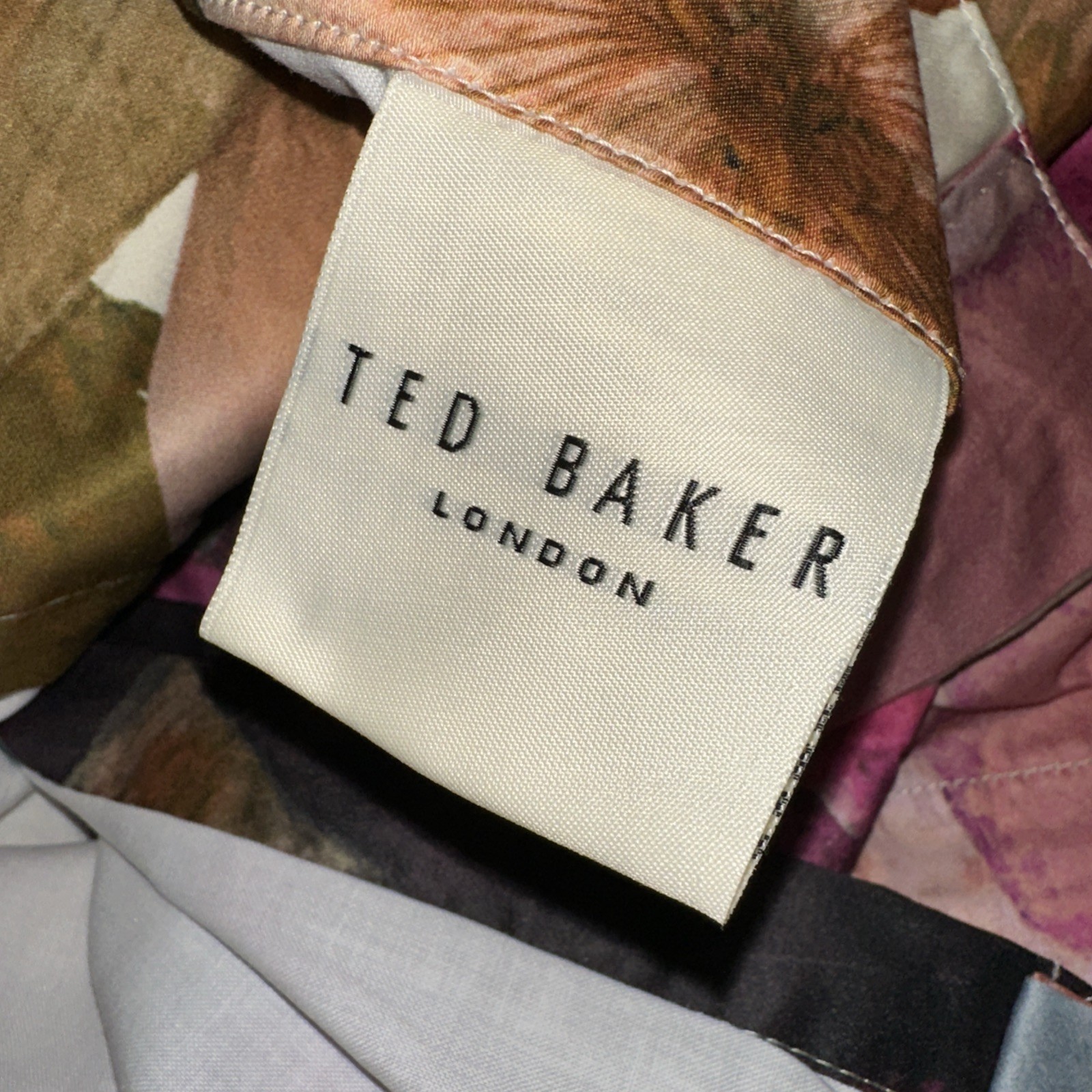 NWT Ted Baker 2 pc LINED Window Curtain Panels Pink Floral 100% Cotton 50” x 84”