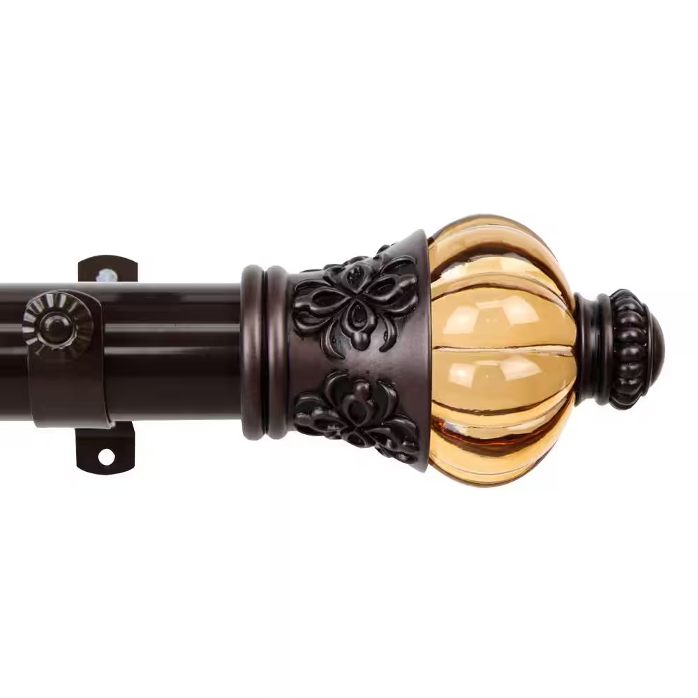 Royal 28 In. – 48 In. Curtain 1.5 In. Dia Single Rod in Cocoa