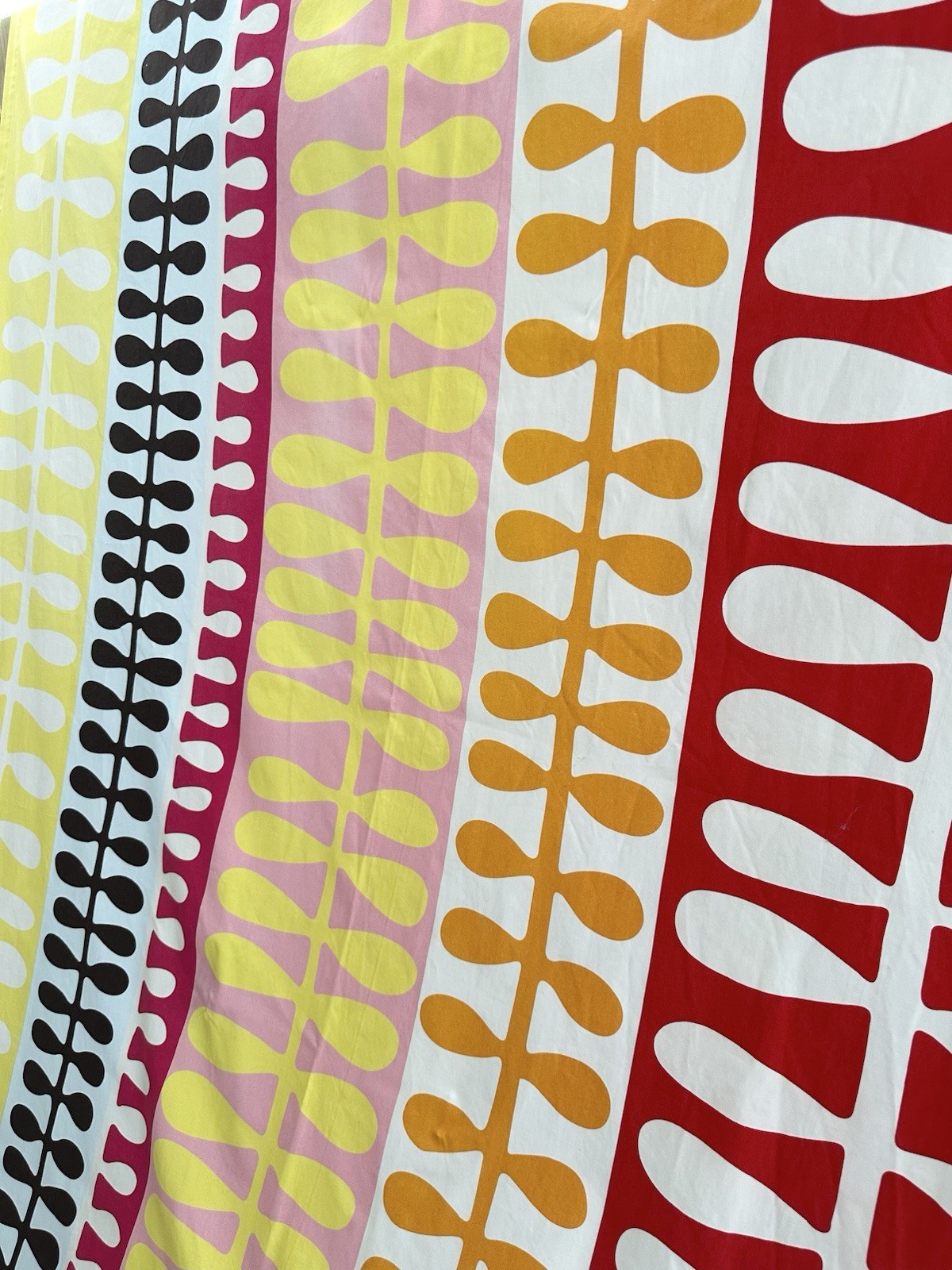 2 IKEA HEDDA Curtain Drape MultiColor MCM Modern Leaves MOD Modern RARE 93 X 56