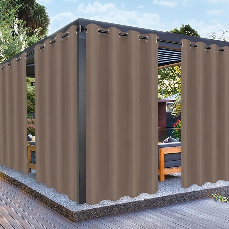 Weatherproof Outdoor Curtains Durable UV Fade Resistant Privacy Panels 84 inch