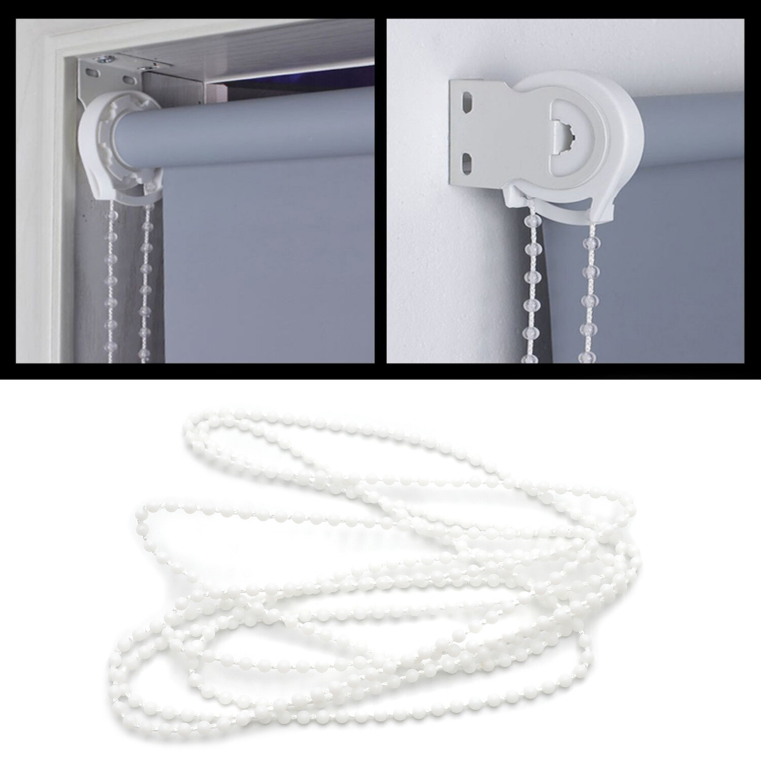 3m/10Feet Loop 1.5m Side Pulley Chain Beadchain For Roller Blind Shade (Chain on