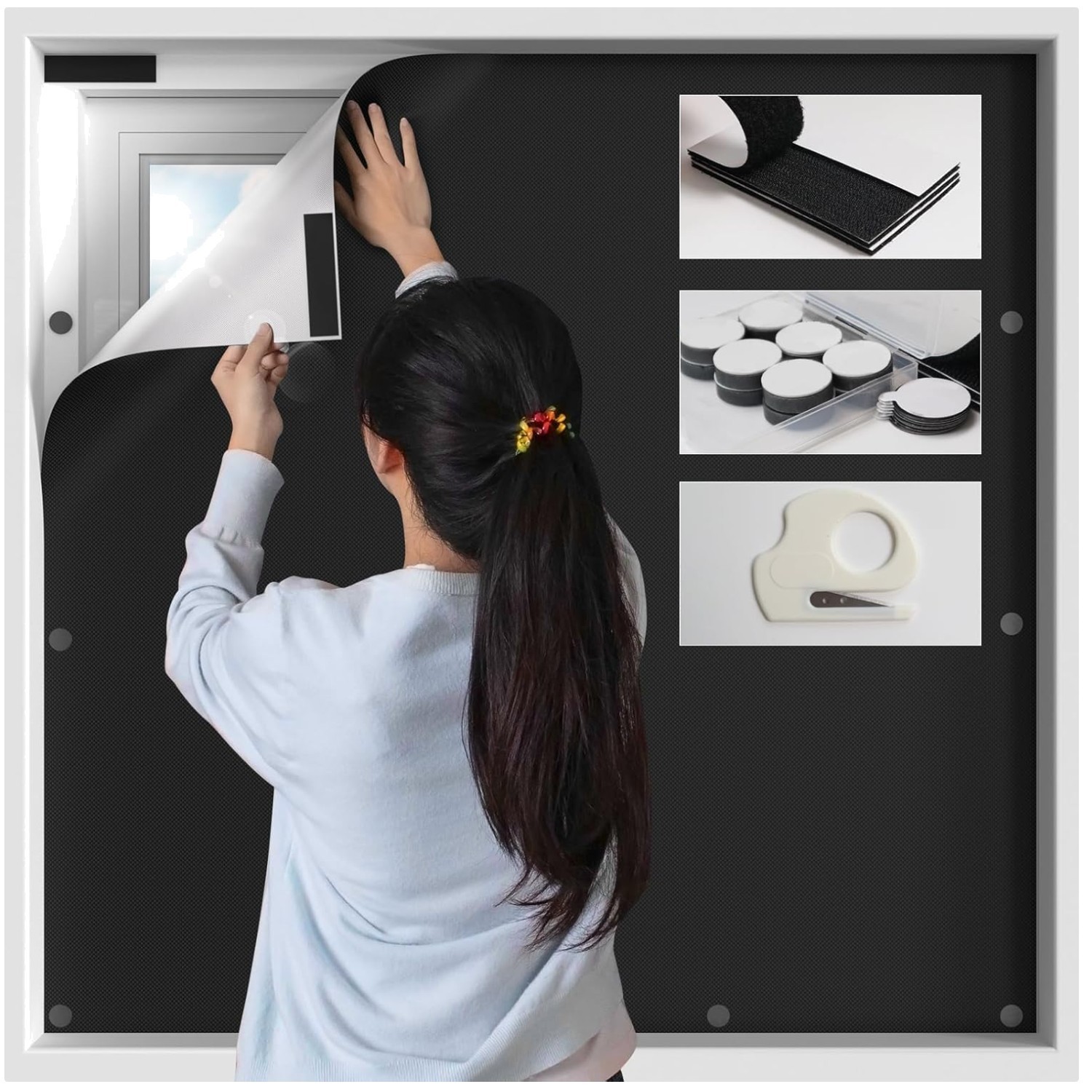 Cuttable Blackout Blinds – Easy Magnetic Installation
