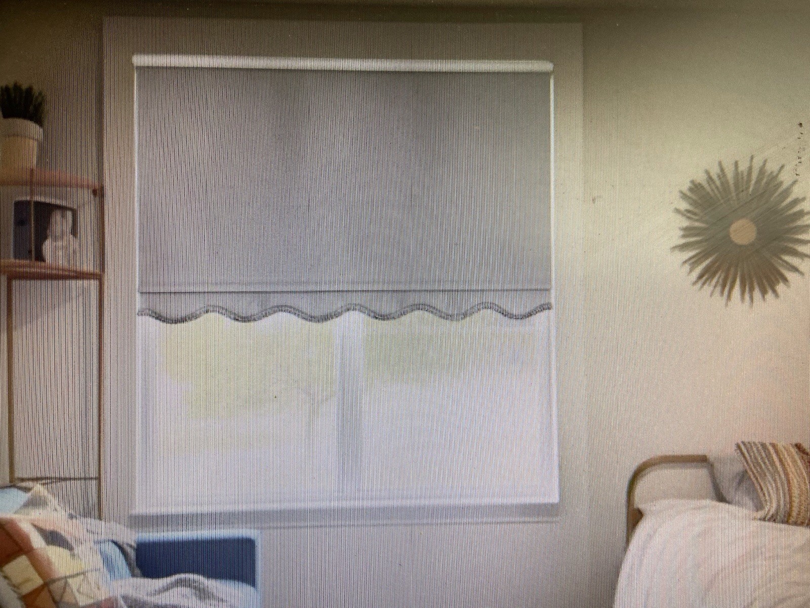 32-39. 75×64 Spring Roller Fringed Shade Window Blind