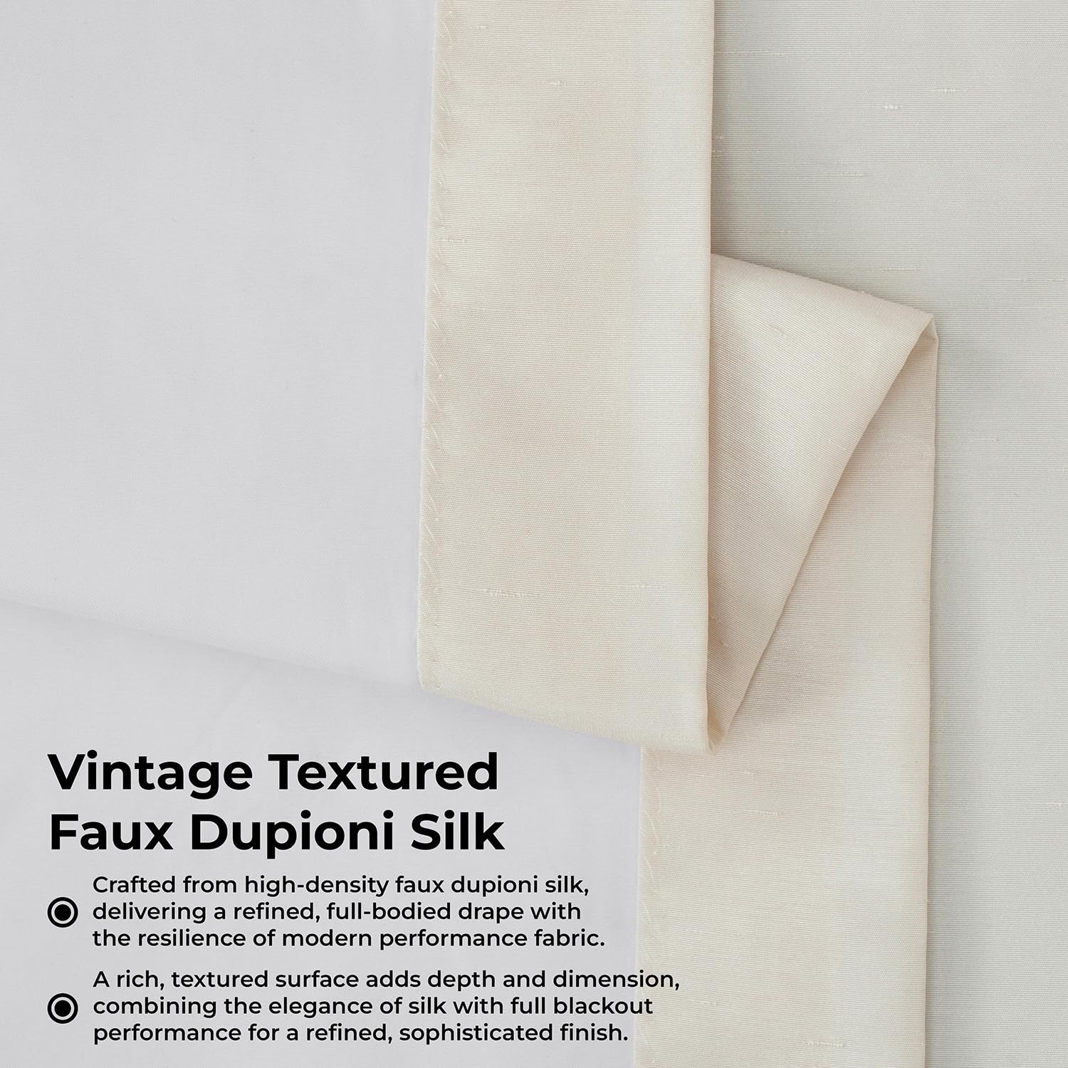 Faux Silk Blackout Curtains 96 Inches Long for Bedroom & Living Room Vintage …