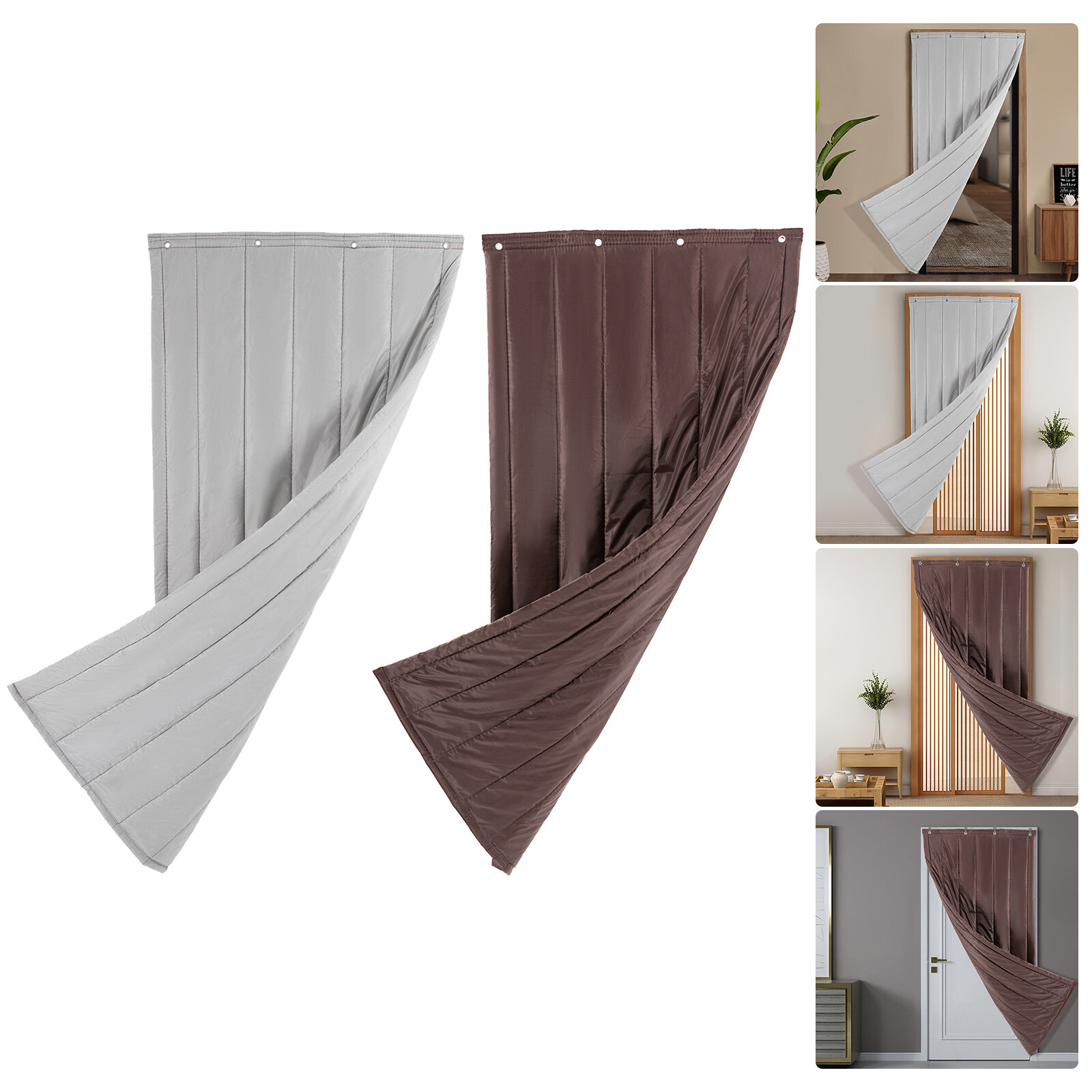 Lightweight Thermal Insulated Door Curtain 39.5″x83″ Winter Doorway Drapes Cover