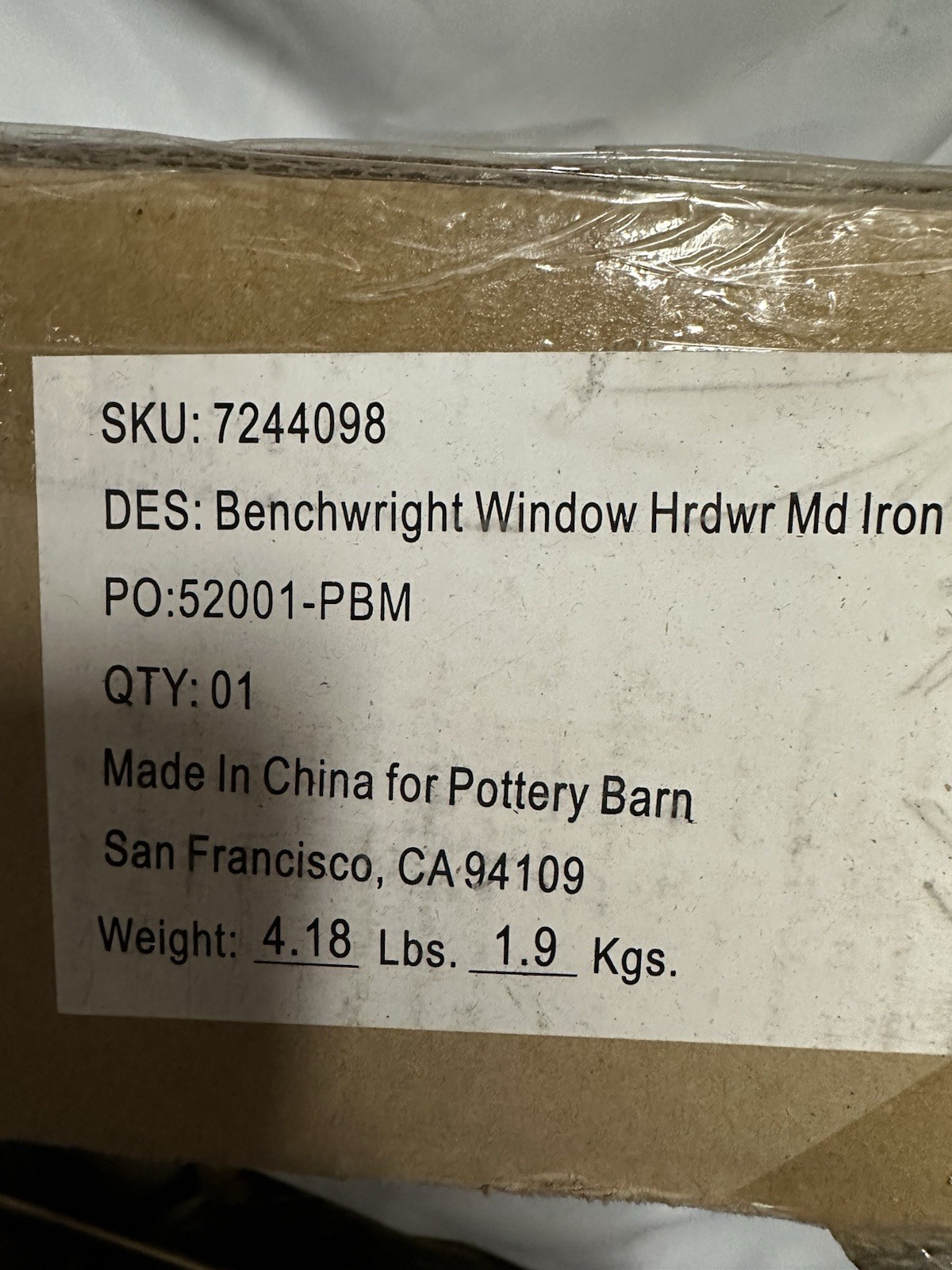 Pottery Barn Benchwright Hammered Bronze 1.25 Curtain Drapery Rod 48-88″