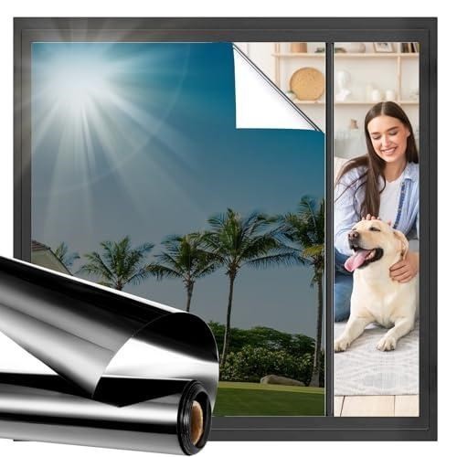 35.4 x 400″ Window Tint Privacy Film See Out Not in Reflective One Way UV Sun..