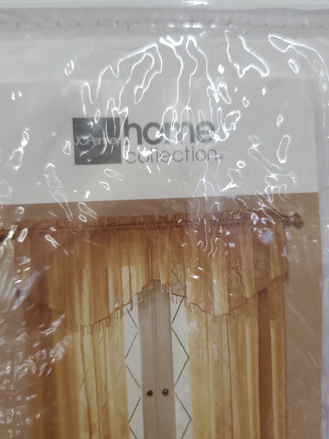 Curtain- JC Penny Home Collection Ascot Valance (Sensations) 48×18 -White