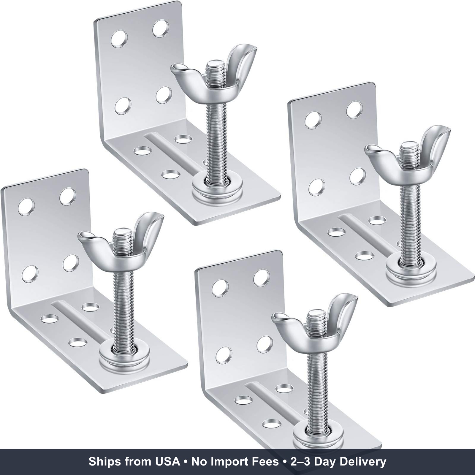 Jetec Roman Shade Wall l Bracket and Wingnut Ceiling or Wall Mount Brackets Moun