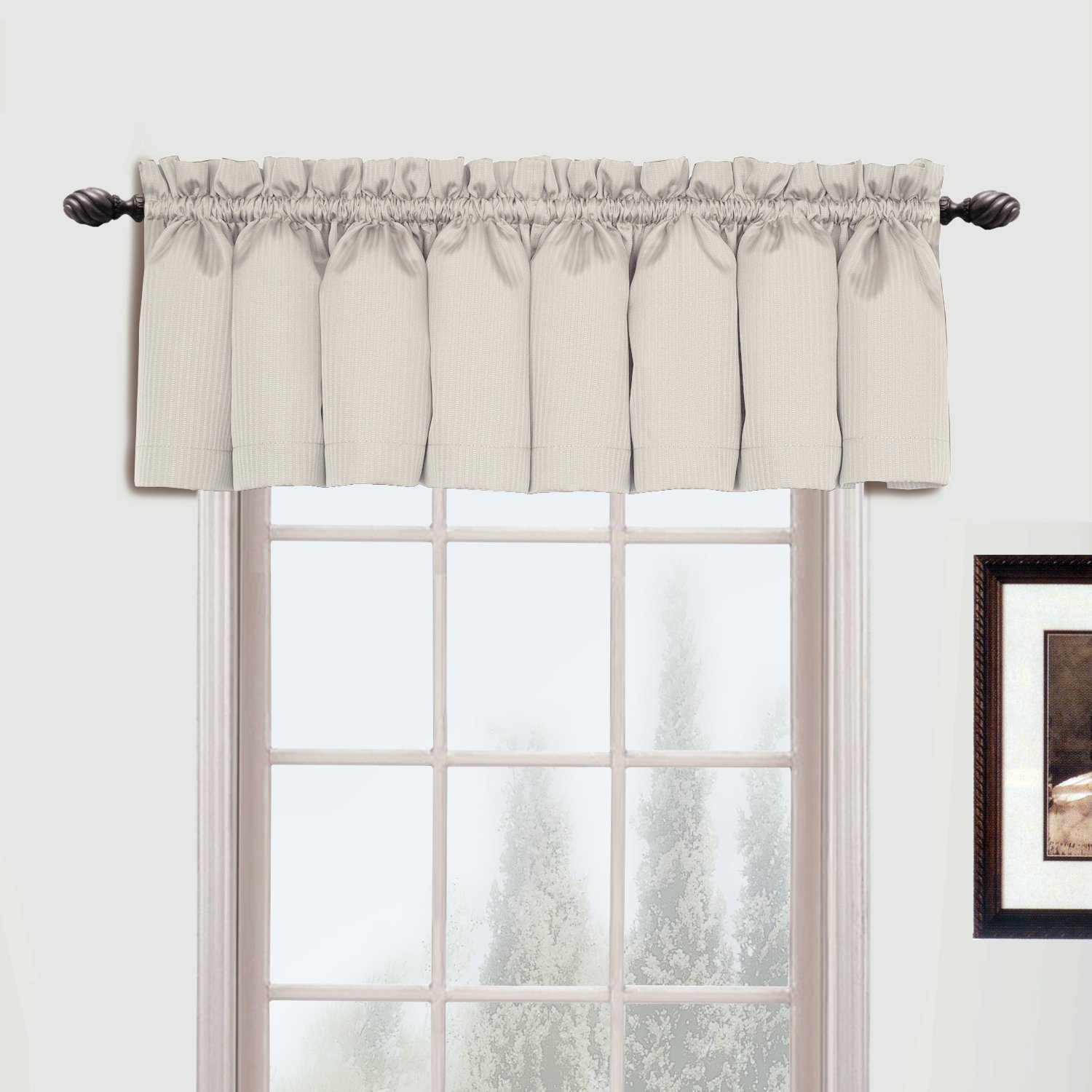 United Curtain Metro Woven Straight Valance, 54 by 16-Inch