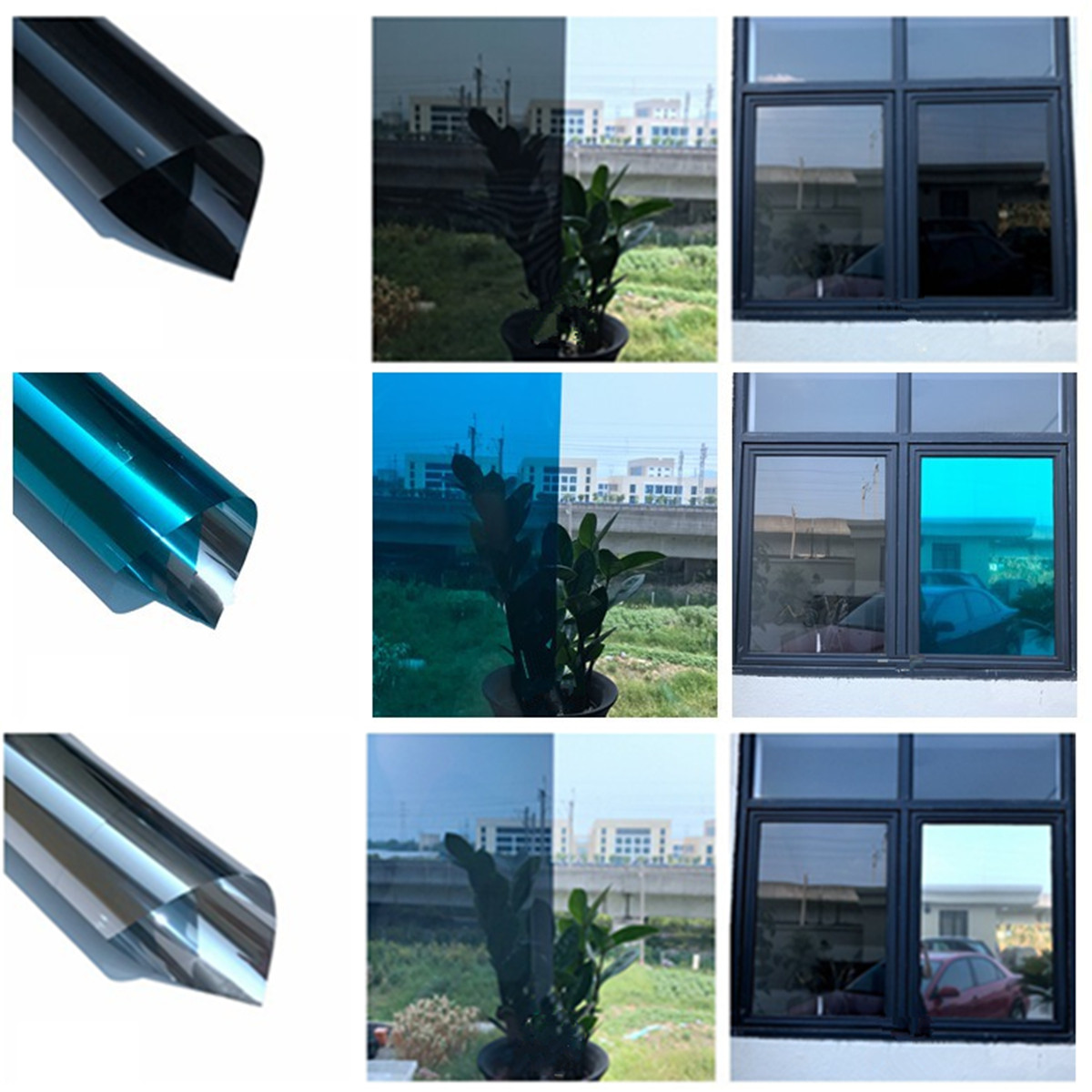 Window Tint Sun Blocking Blackout UV Protection One-Way Privacy Reflective Film