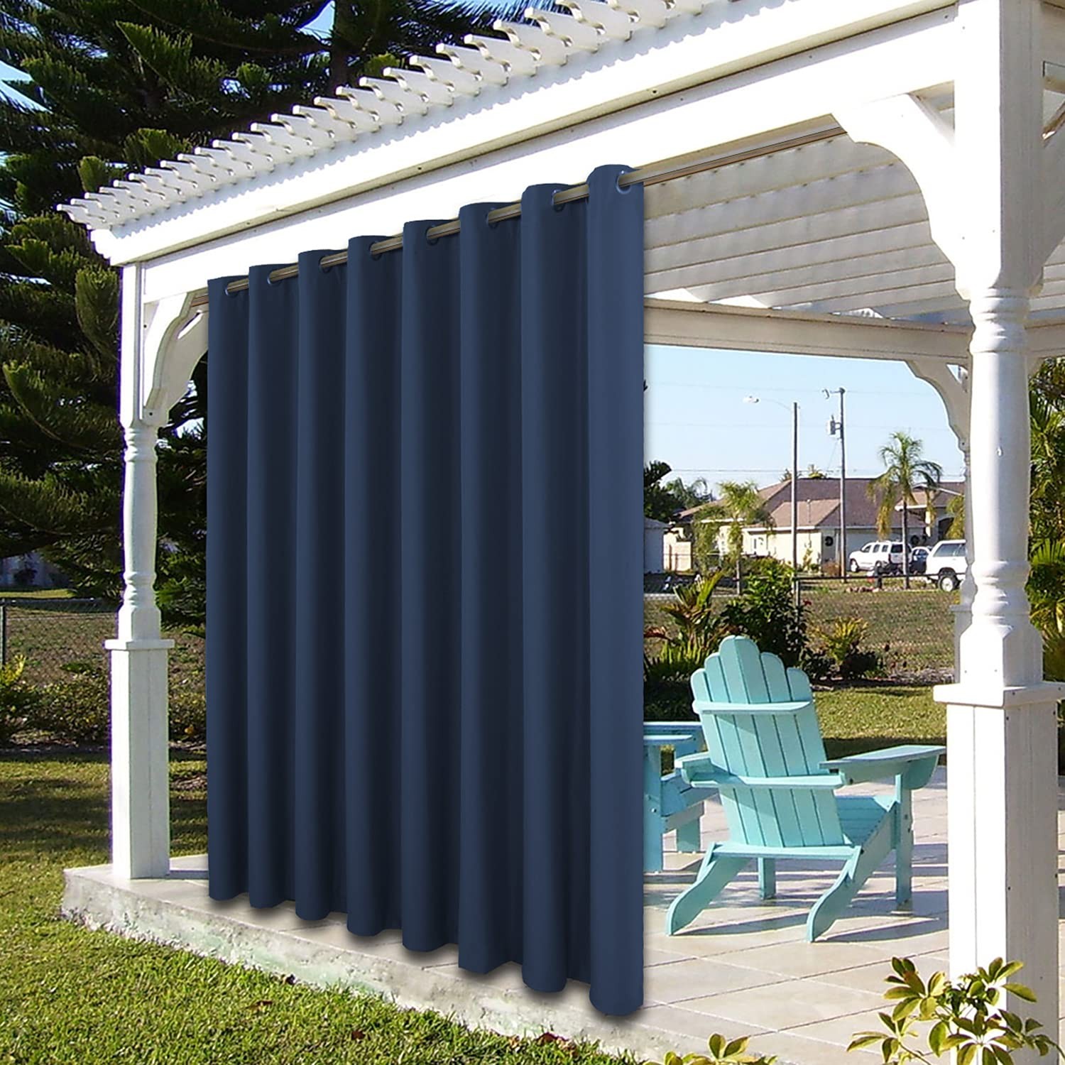 Outdoor Curtains for Patio Water Resistant Heavy Privacy Light Filtering Grom…